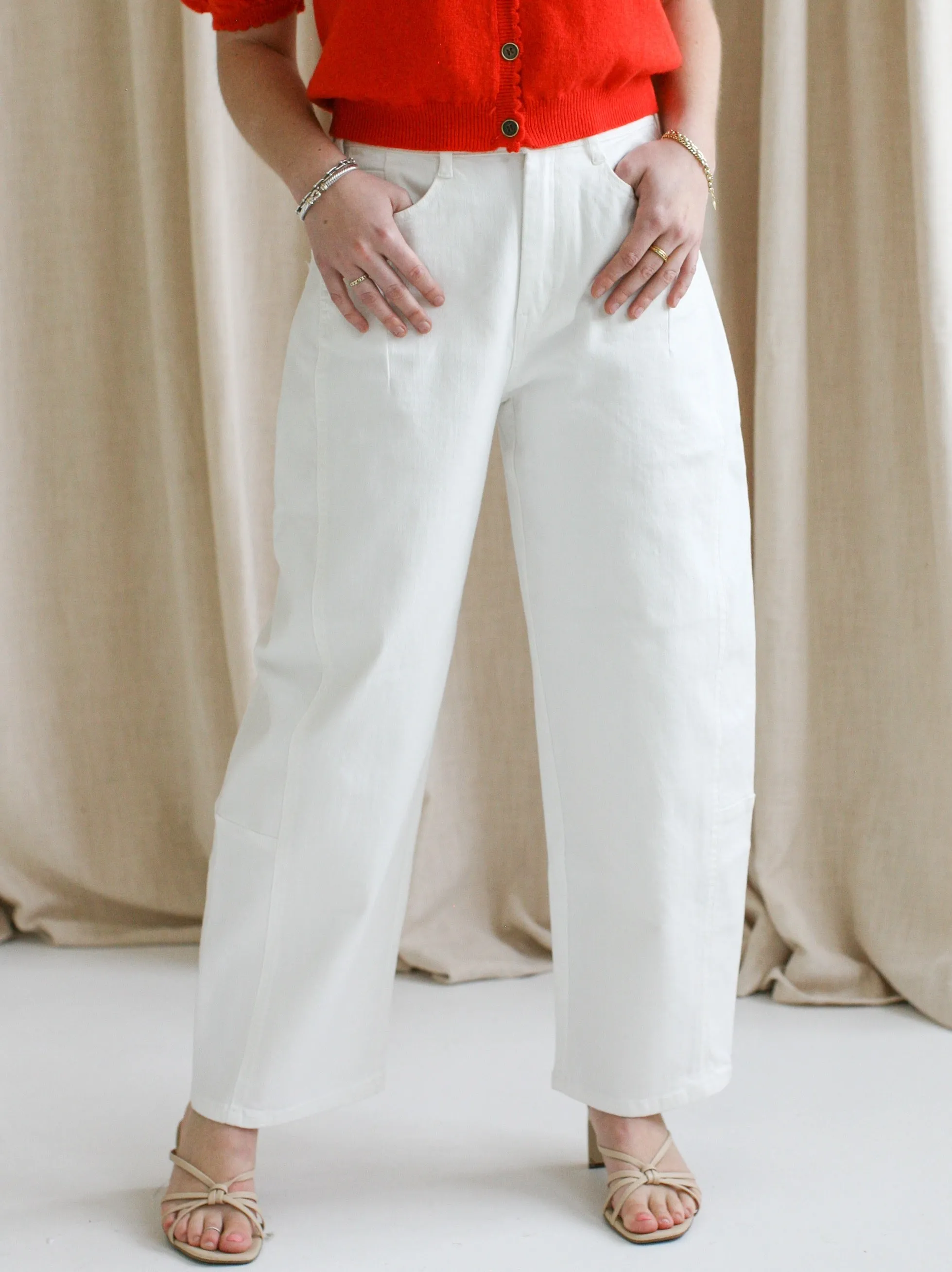 Nina Barrel Leg Jeans durable material