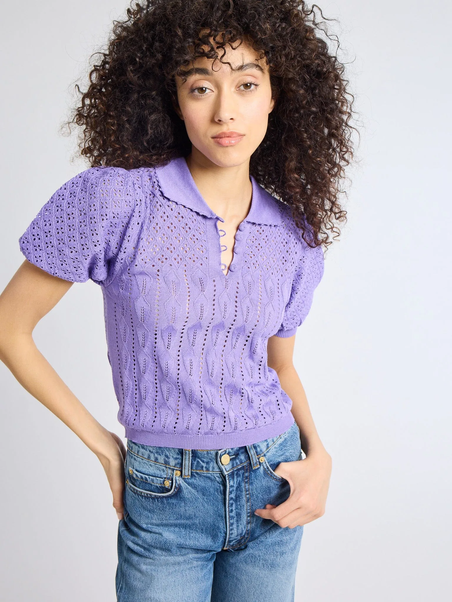 Nina Henley in Periwinkle Chic Fit