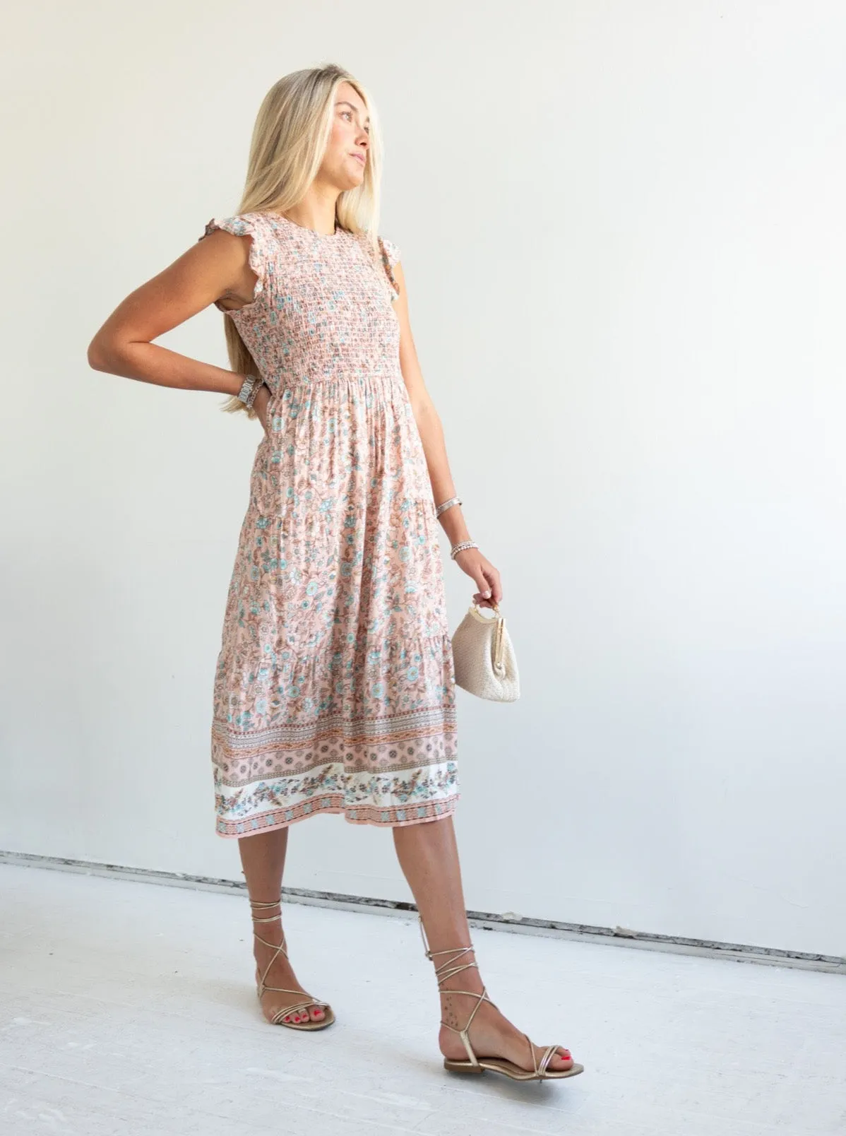 Norah Smocked Dress daily glam