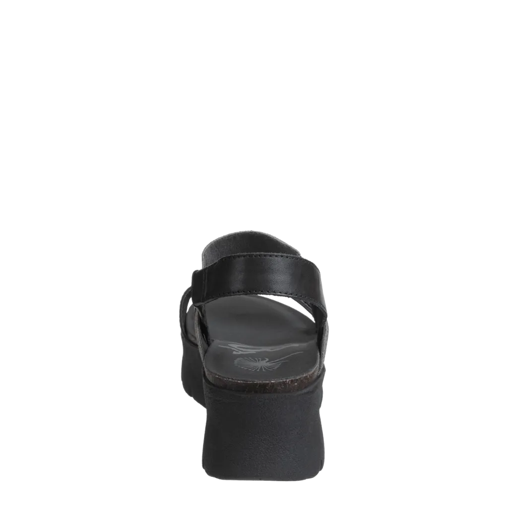 NOVA in BLACK Platform Sandals natural material