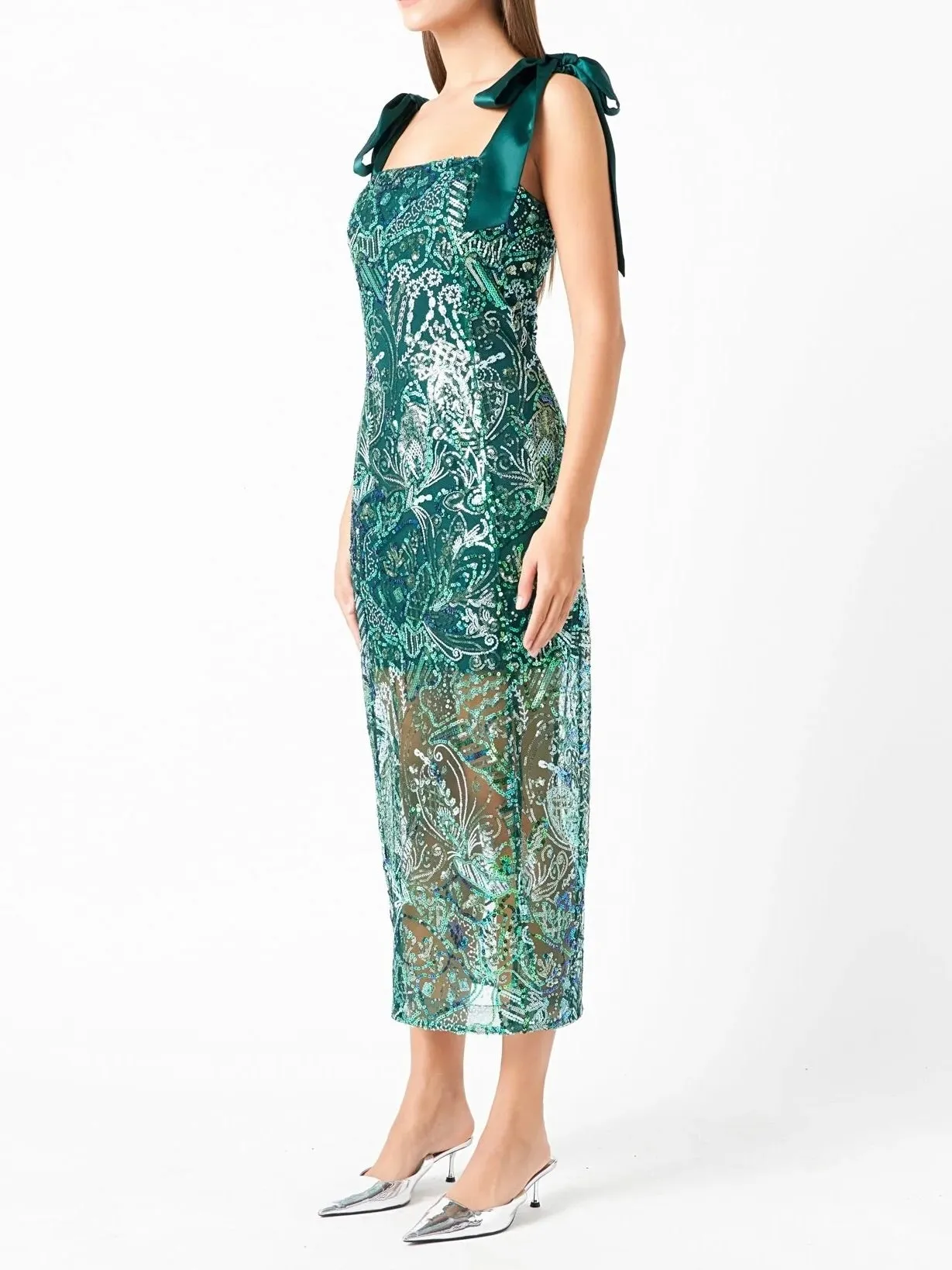 Olivia Sequin Dress gentle style