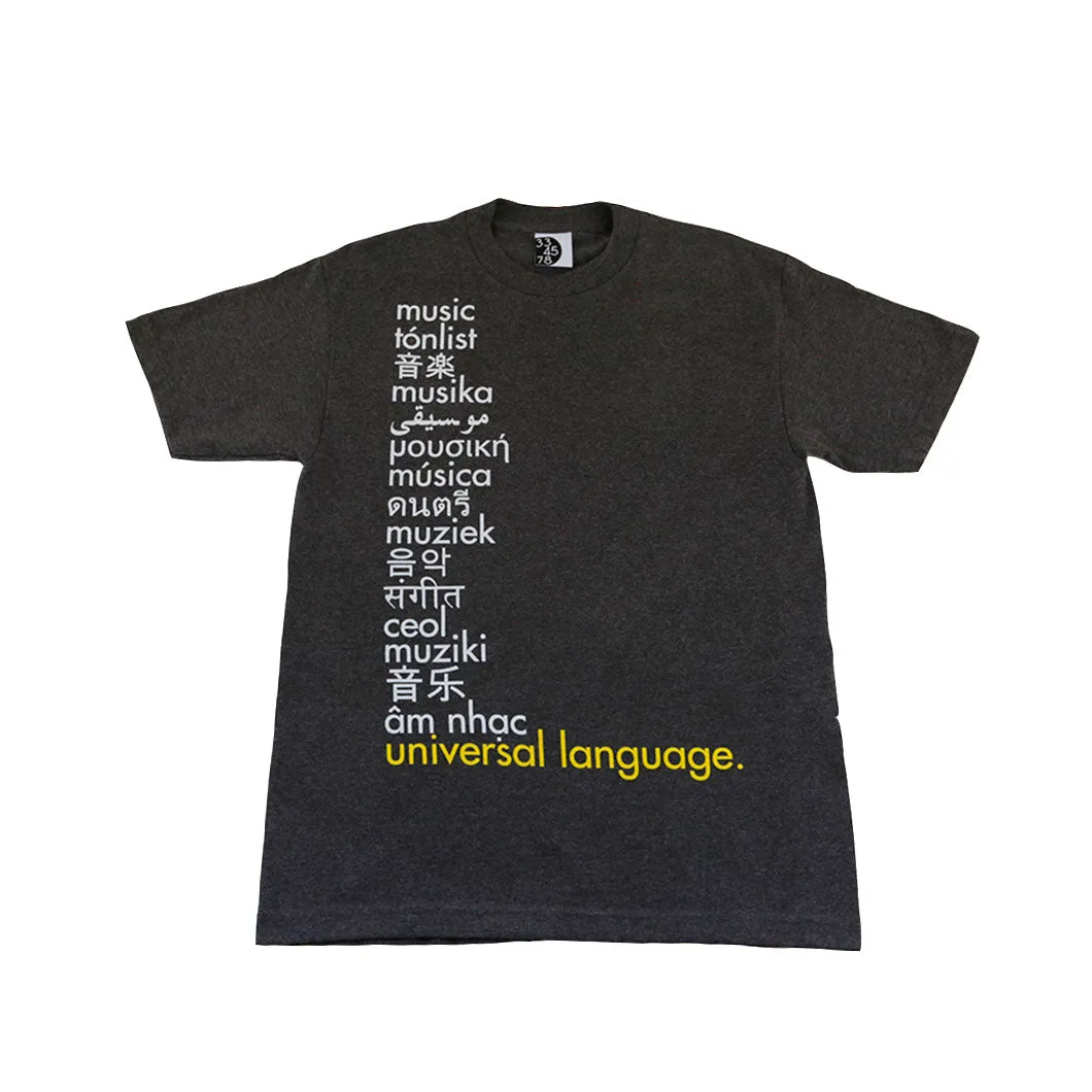 Ongaku Universal Language T-Shirt Charcoal warm day