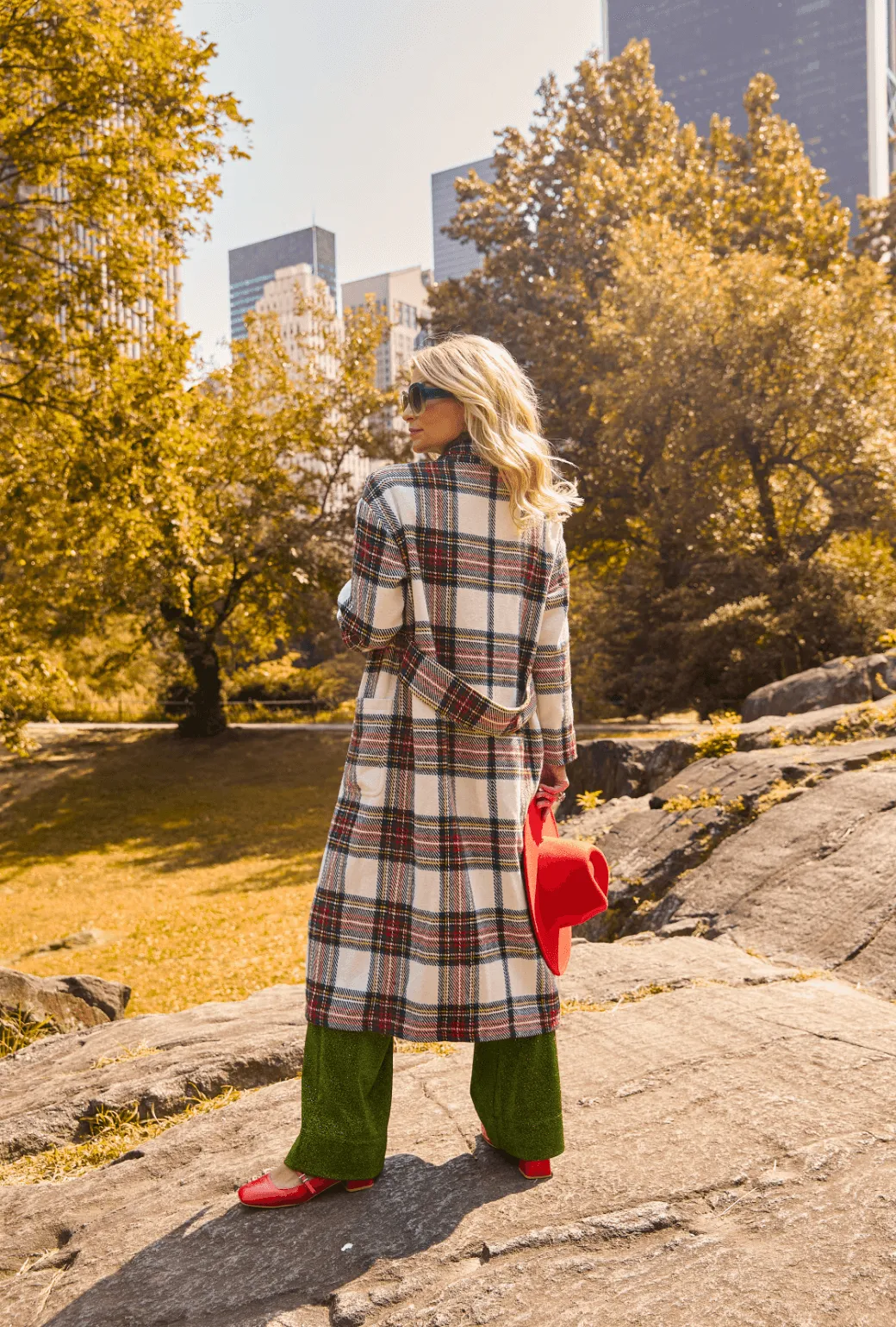 Open Car Coat - Dress Stewart Plaid all-weather fit