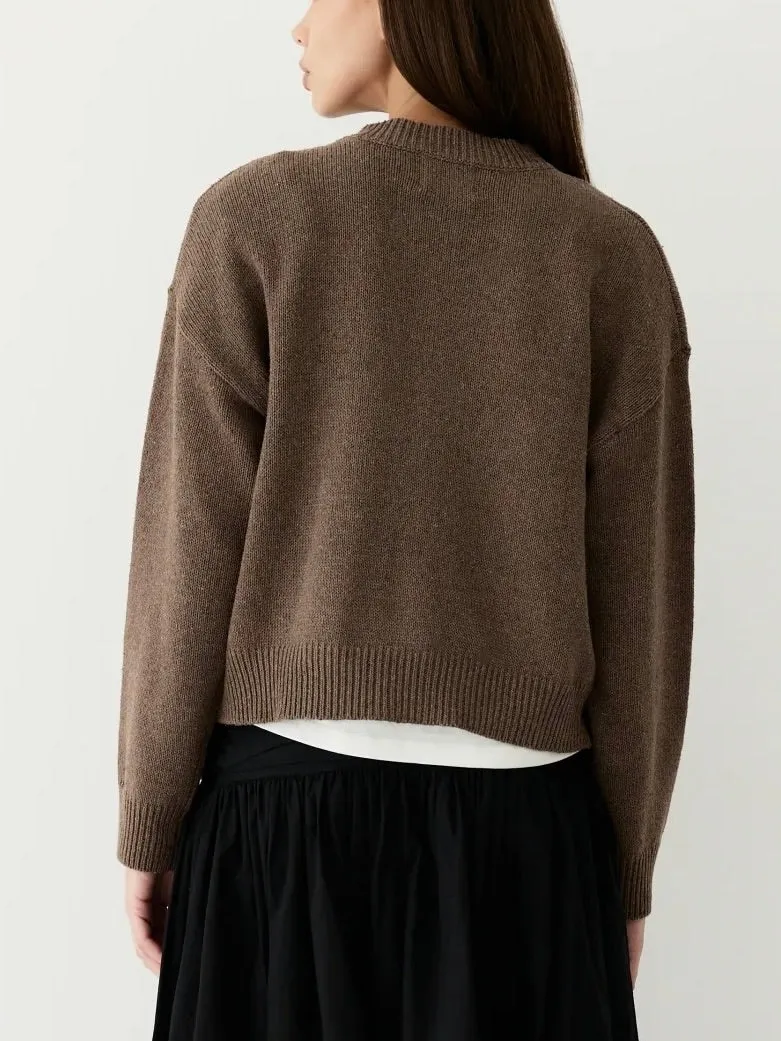 Ophelia Cardigan - Mocha Fuzzy Style