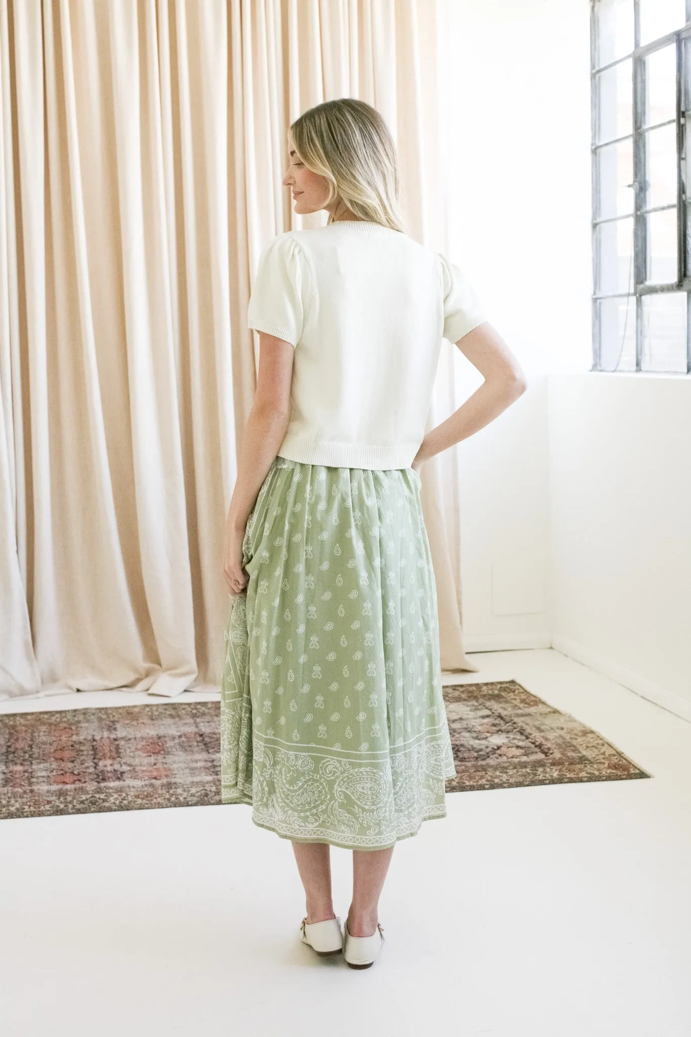 Paisley Midi Skirt vogue style