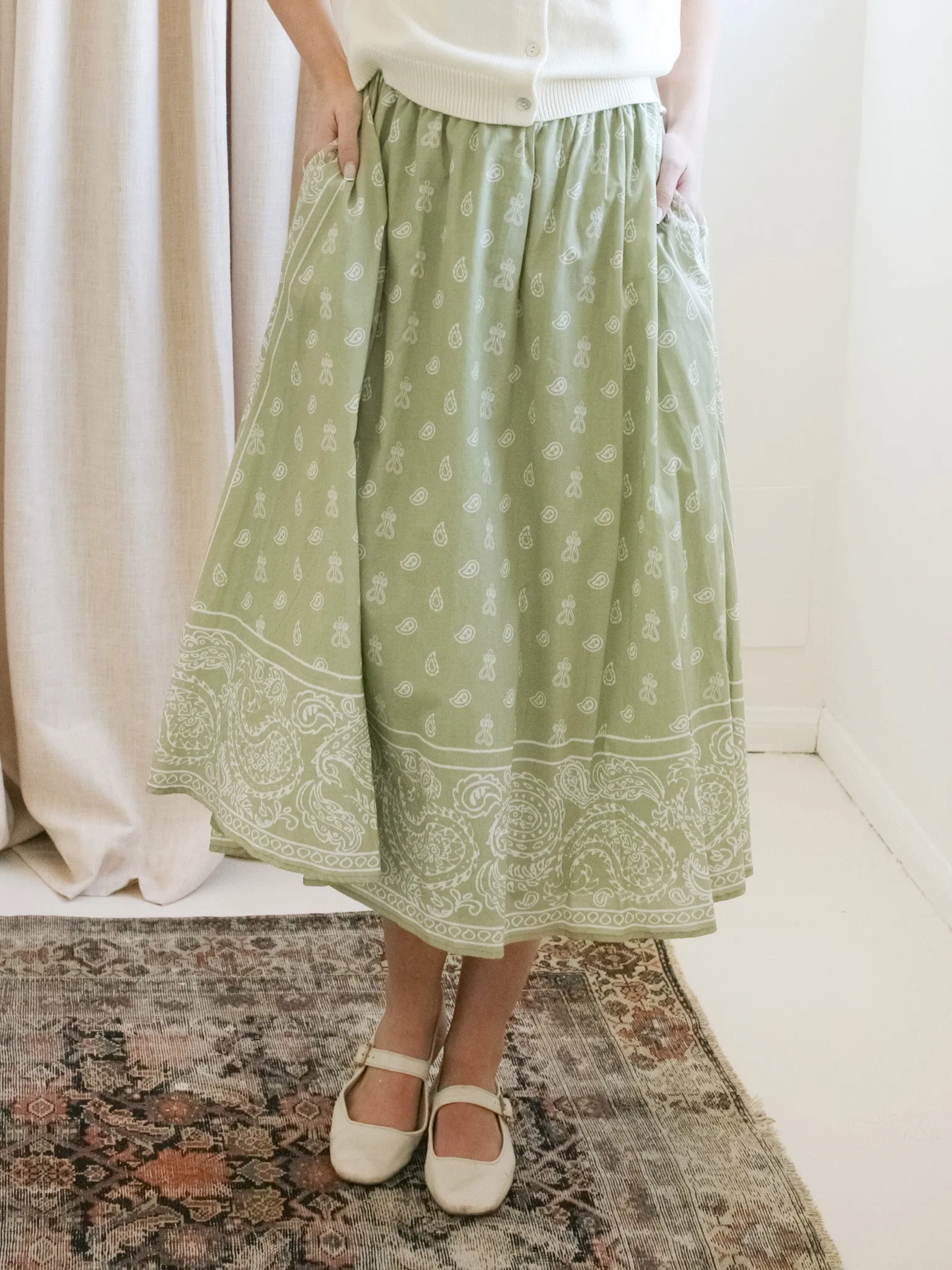 Paisley Midi Skirt bold voice