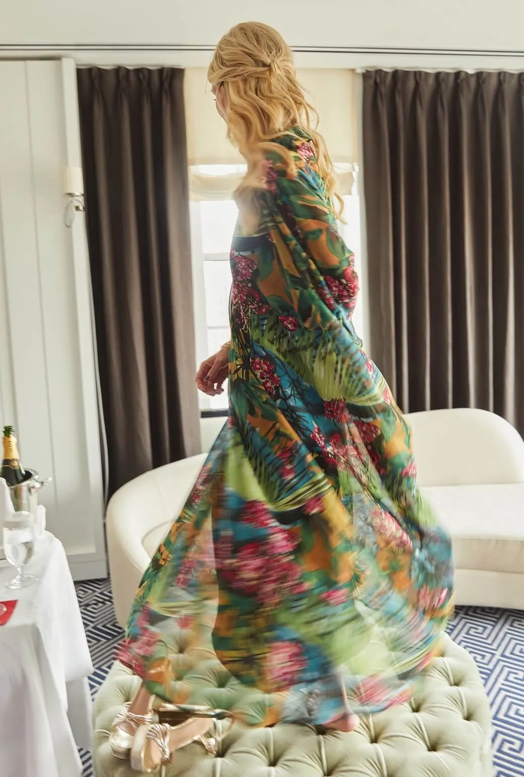 Palm Canyon Kaftan - Rainforest youthful vibe