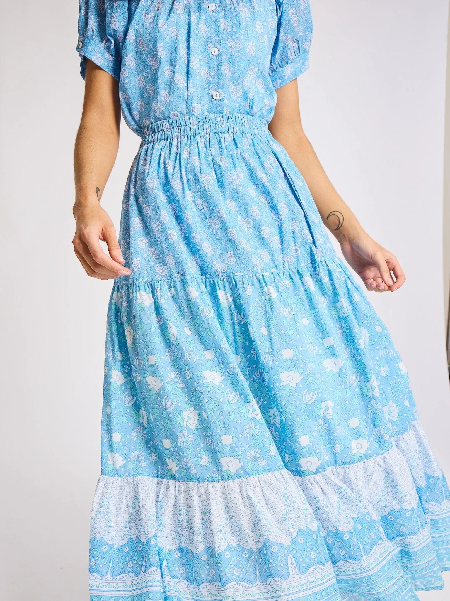 Paola Skirt in Charleston Floral easy form