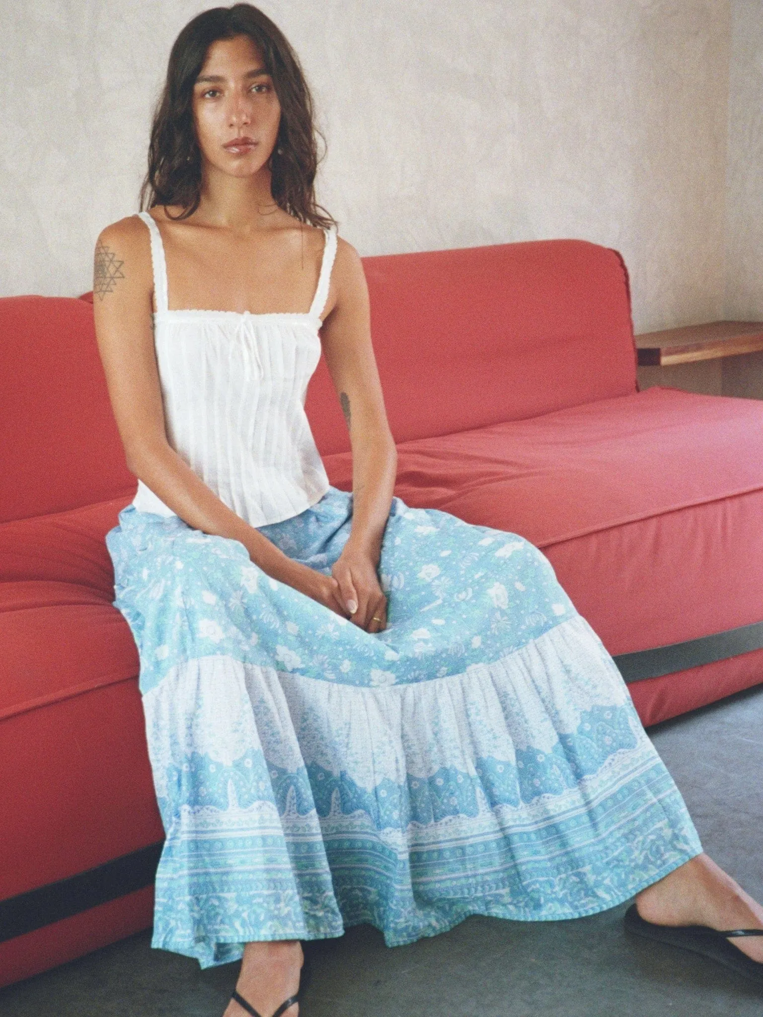 Paola Skirt in Charleston Floral culture flow