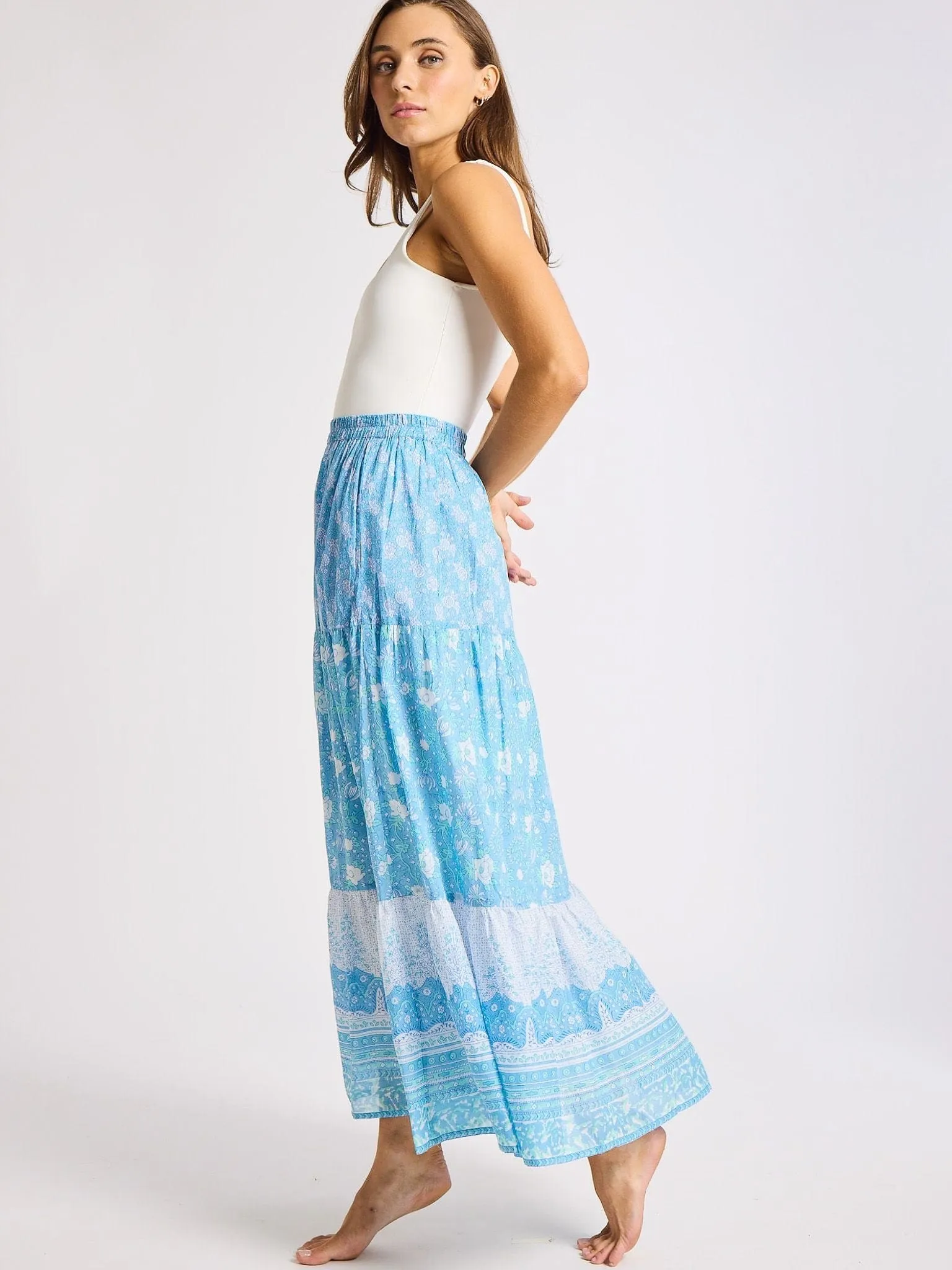 Paola Skirt in Charleston Floral minimalism