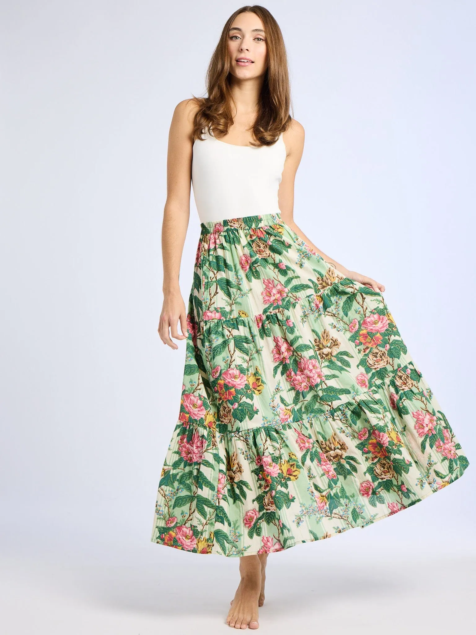 Paola Skirt in Garden Stripe workplace wear