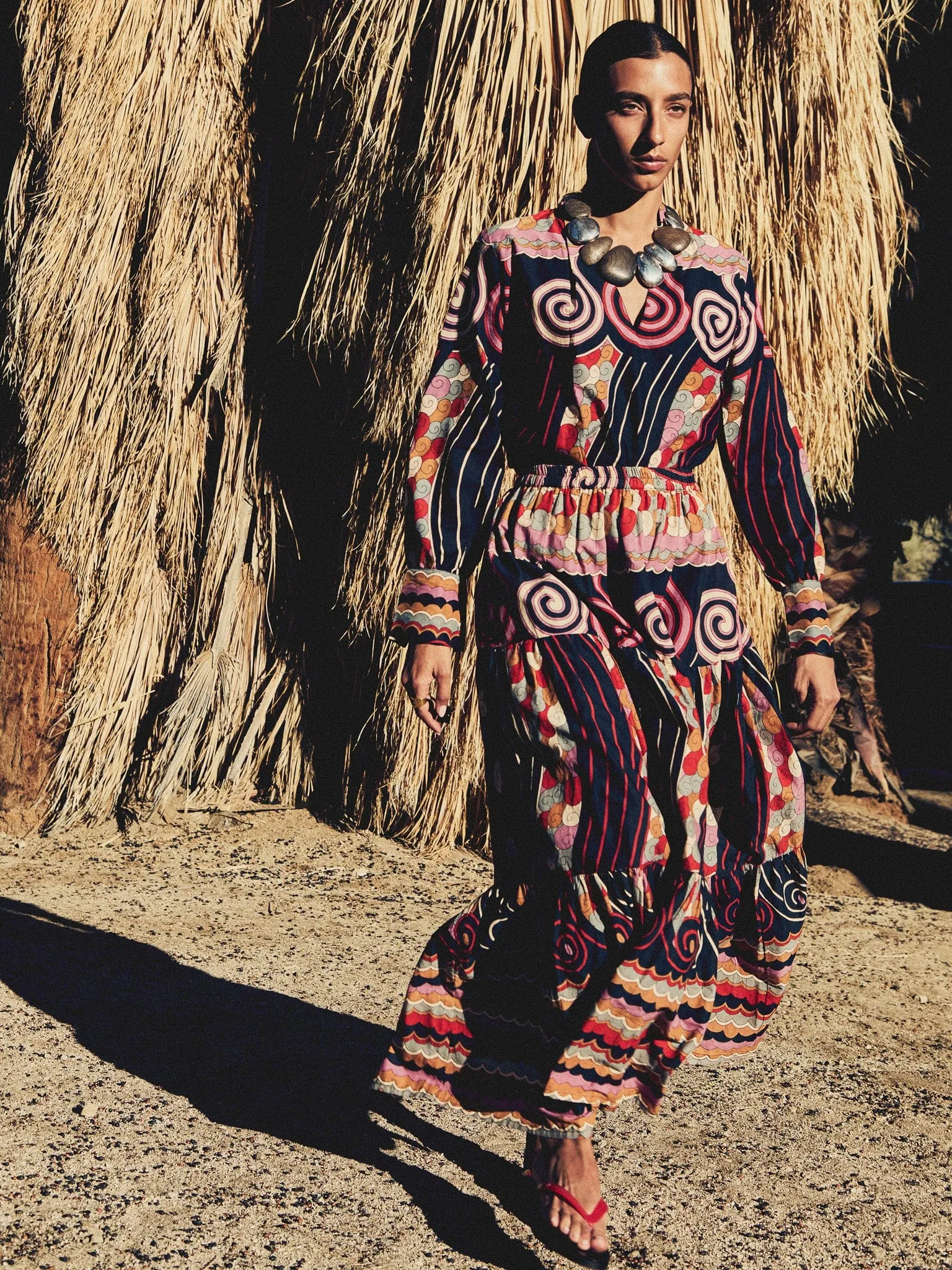Paola Skirt in Maar Print fine cut