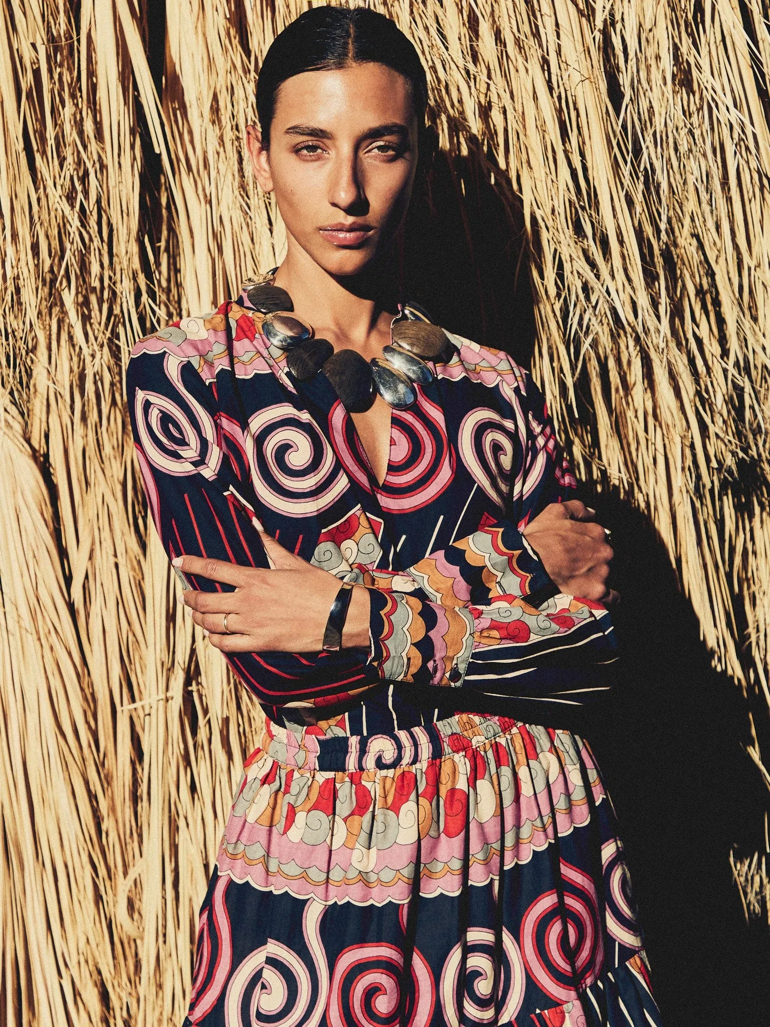 Paola Skirt in Maar Print luxury touch