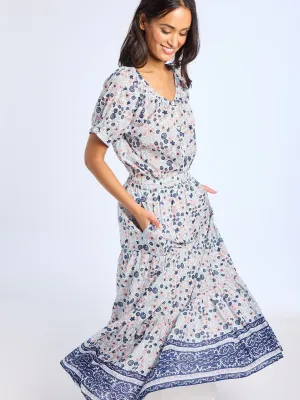 Paola Skirt in Navy Floral tasteful life