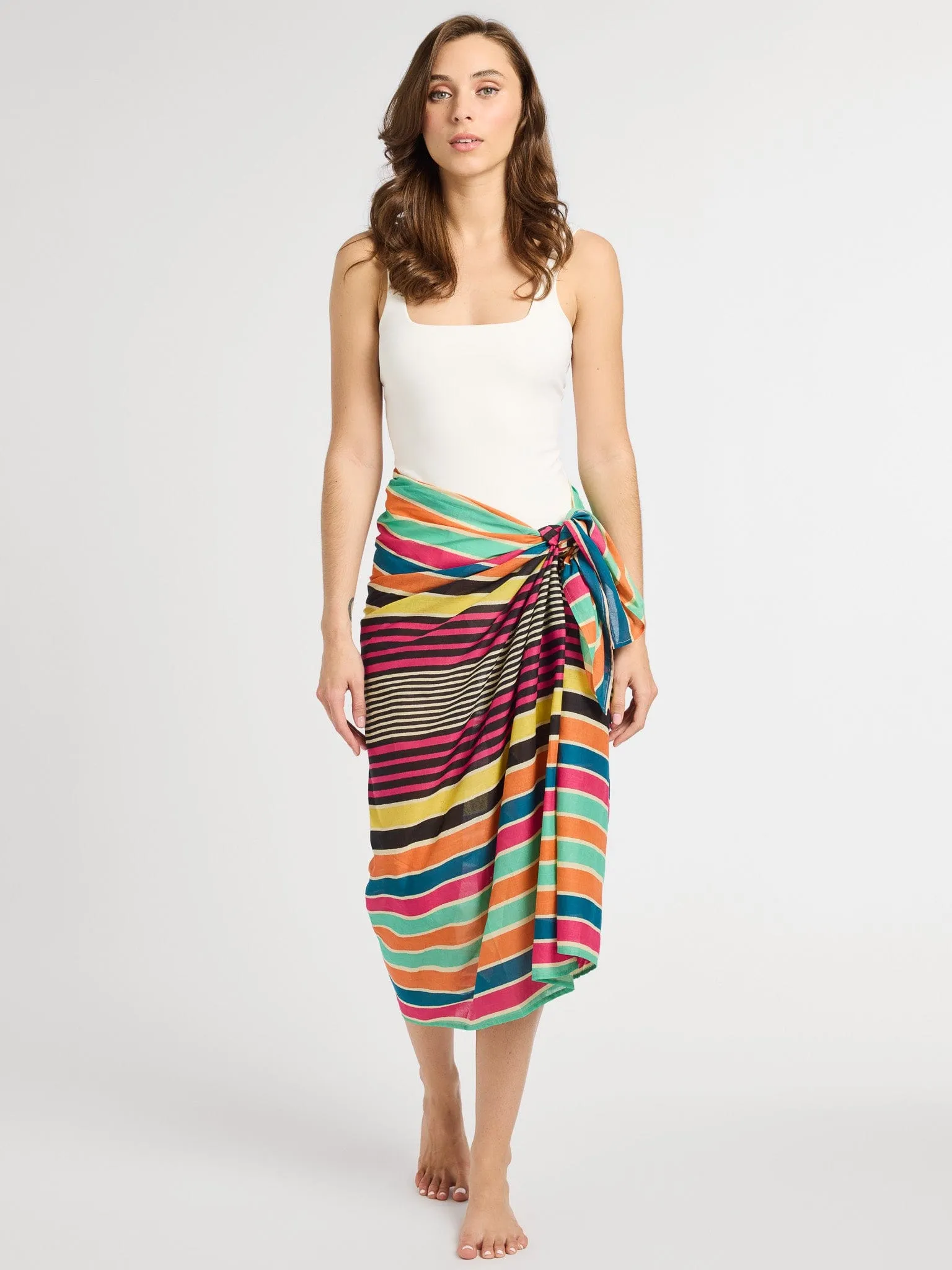 Pareo in Ibiza Stripe color mix