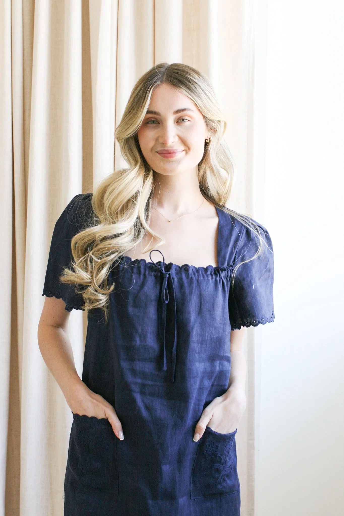 Payton Linen Midi Dress weekend glam