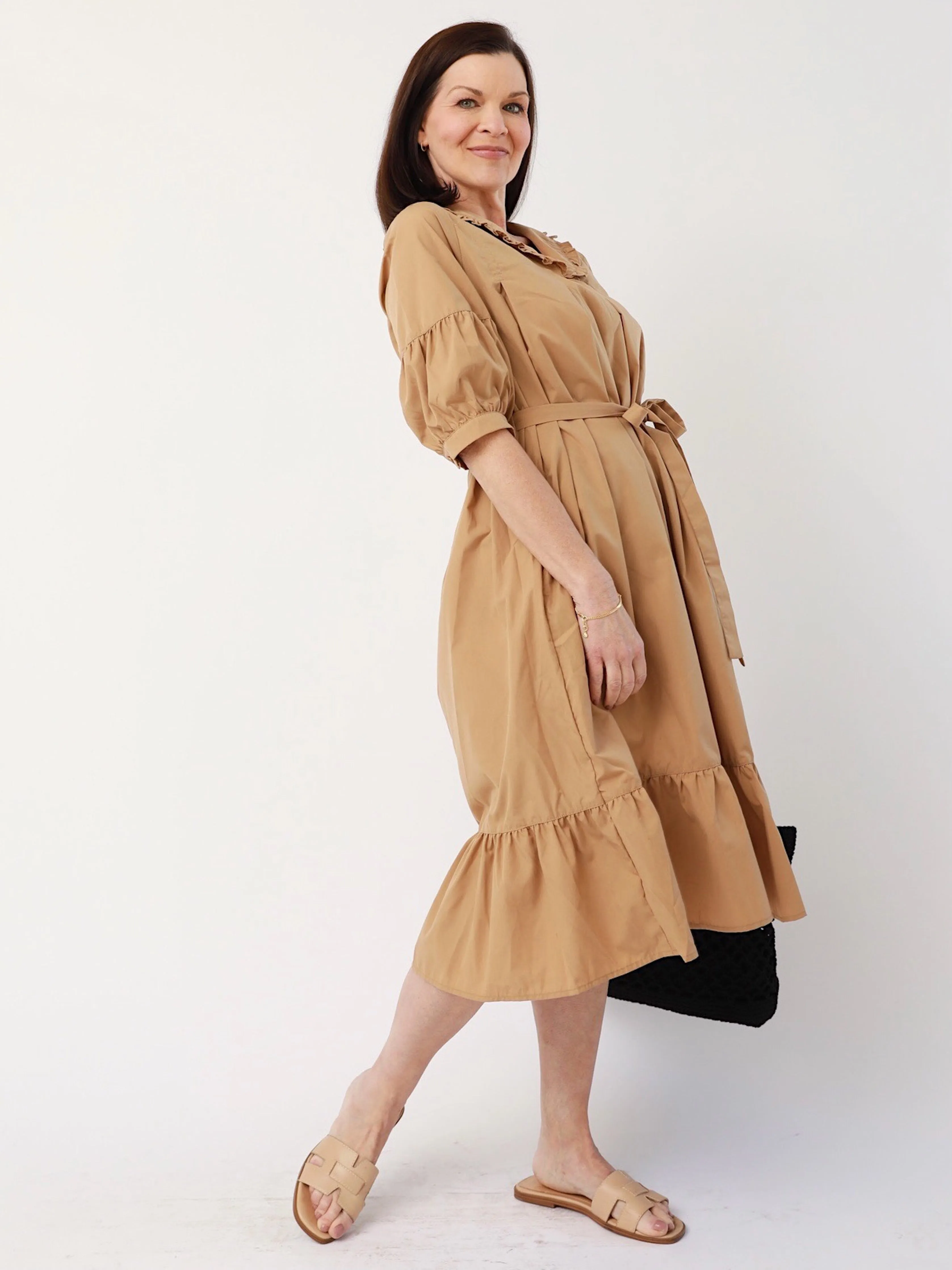 Penny Poplin Midi calm tone