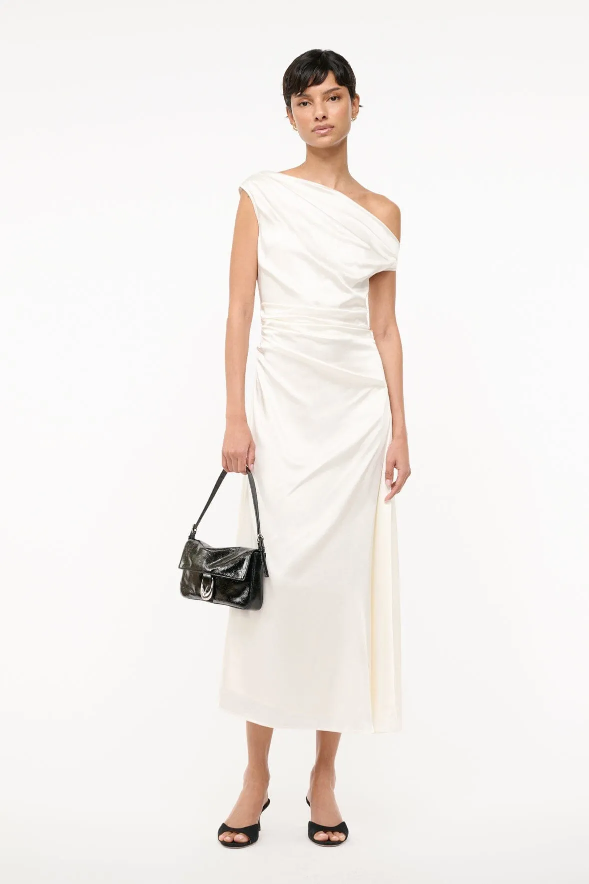 PHARE SILK DRESS | IVORY glam look