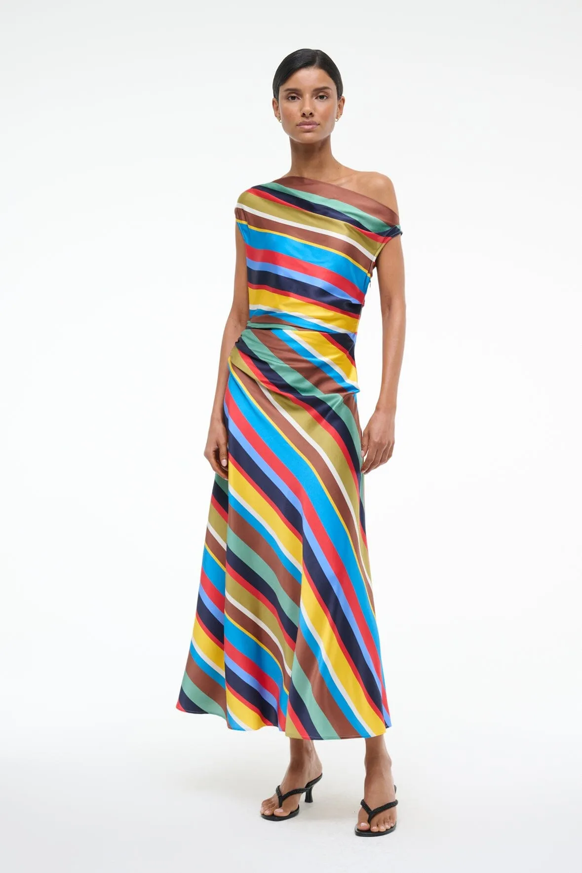 PHARE SILK DRESS | MARKET STRIPE trendy wear