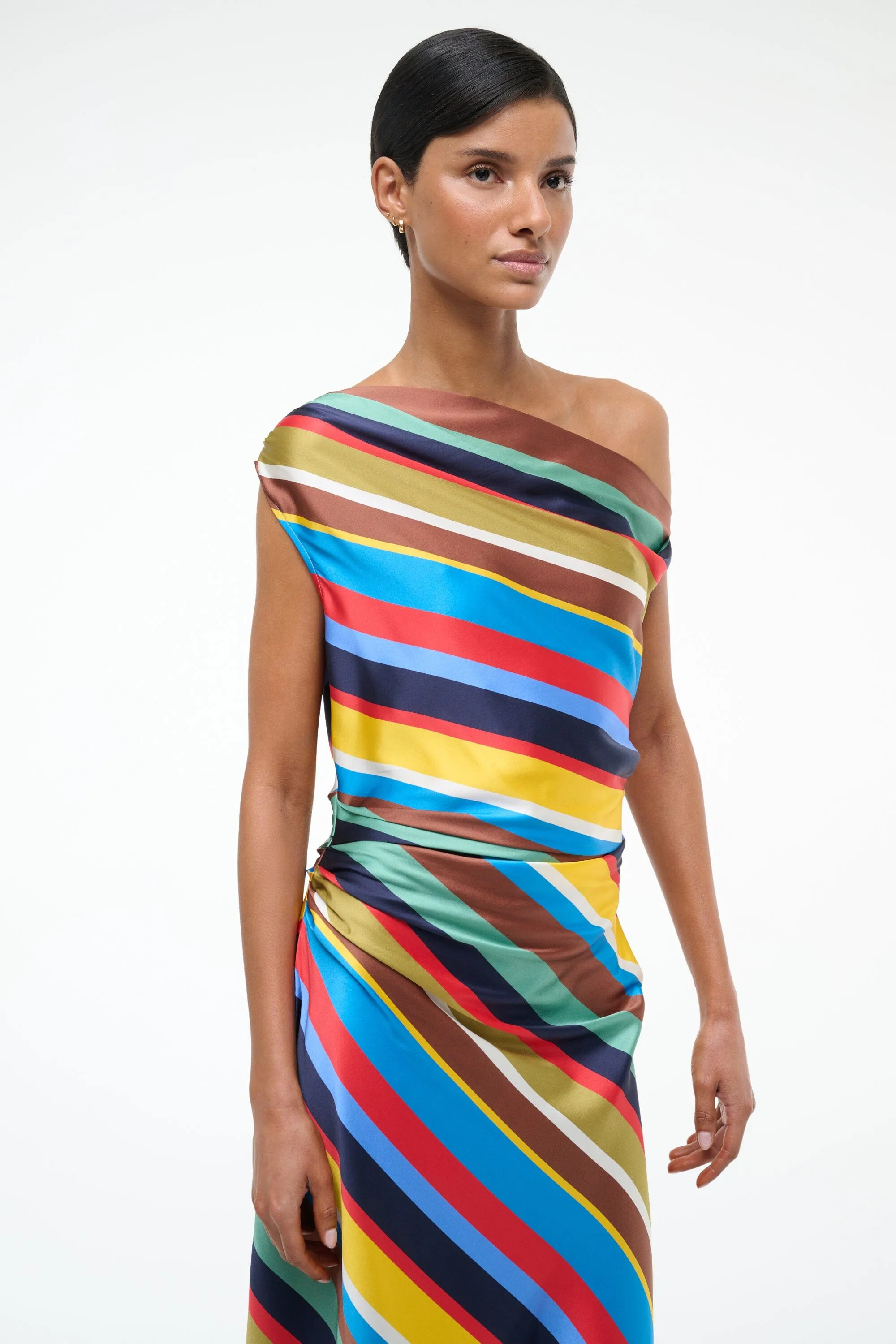 PHARE SILK DRESS | MARKET STRIPE harmony vibe