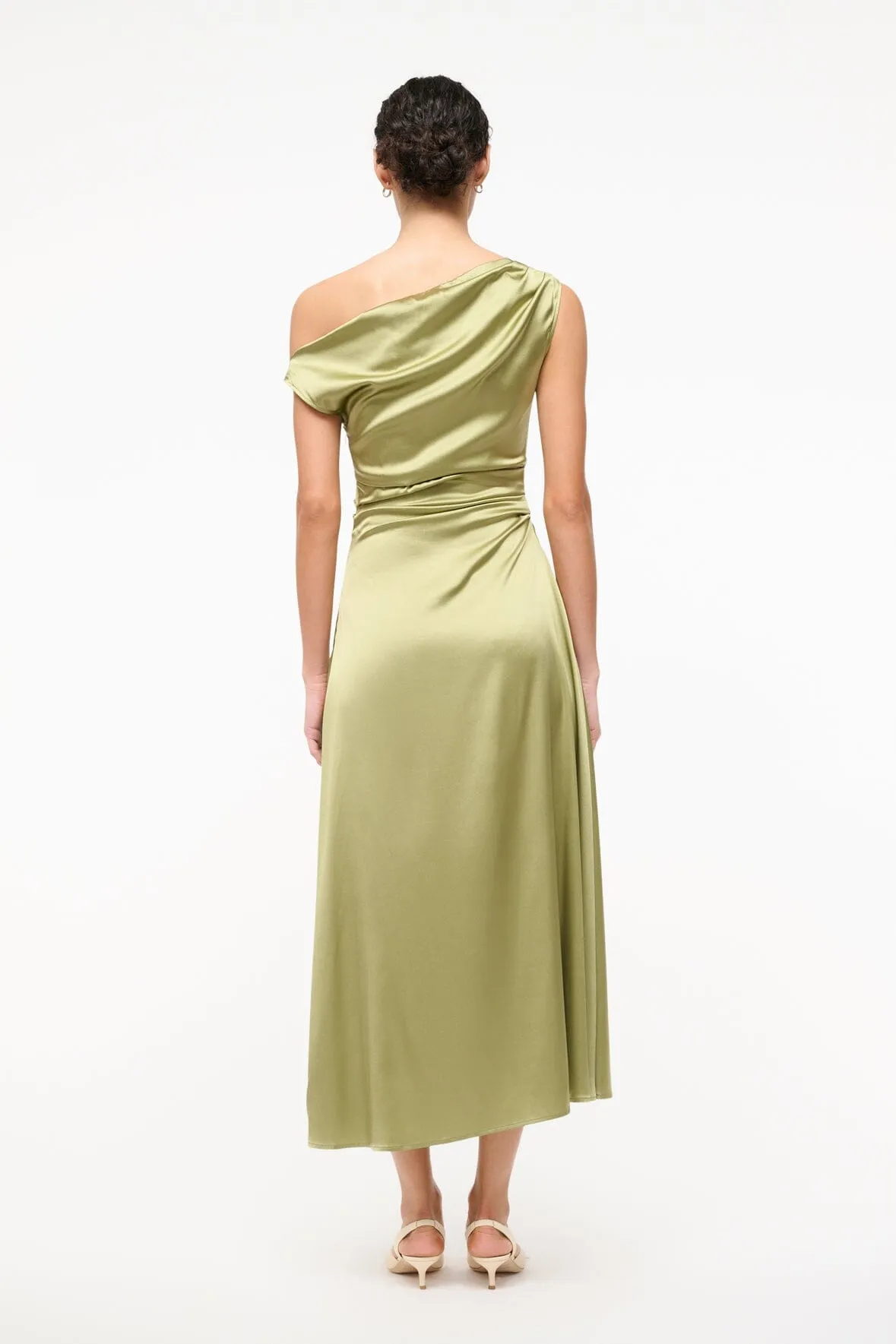 PHARE SILK DRESS | MOSS soft touch