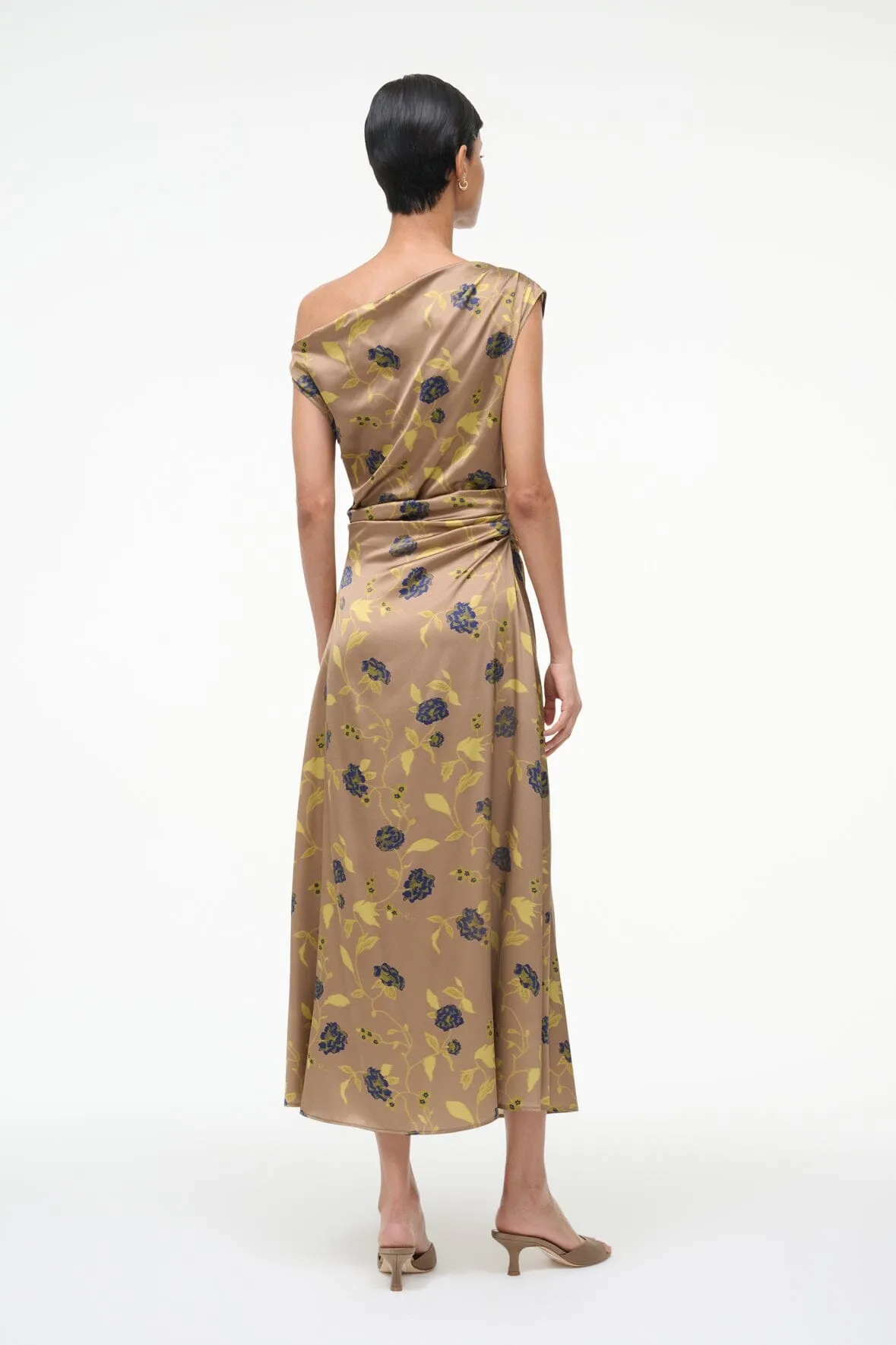PHARE SILK DRESS | VINTAGE FLORAL glowy tone