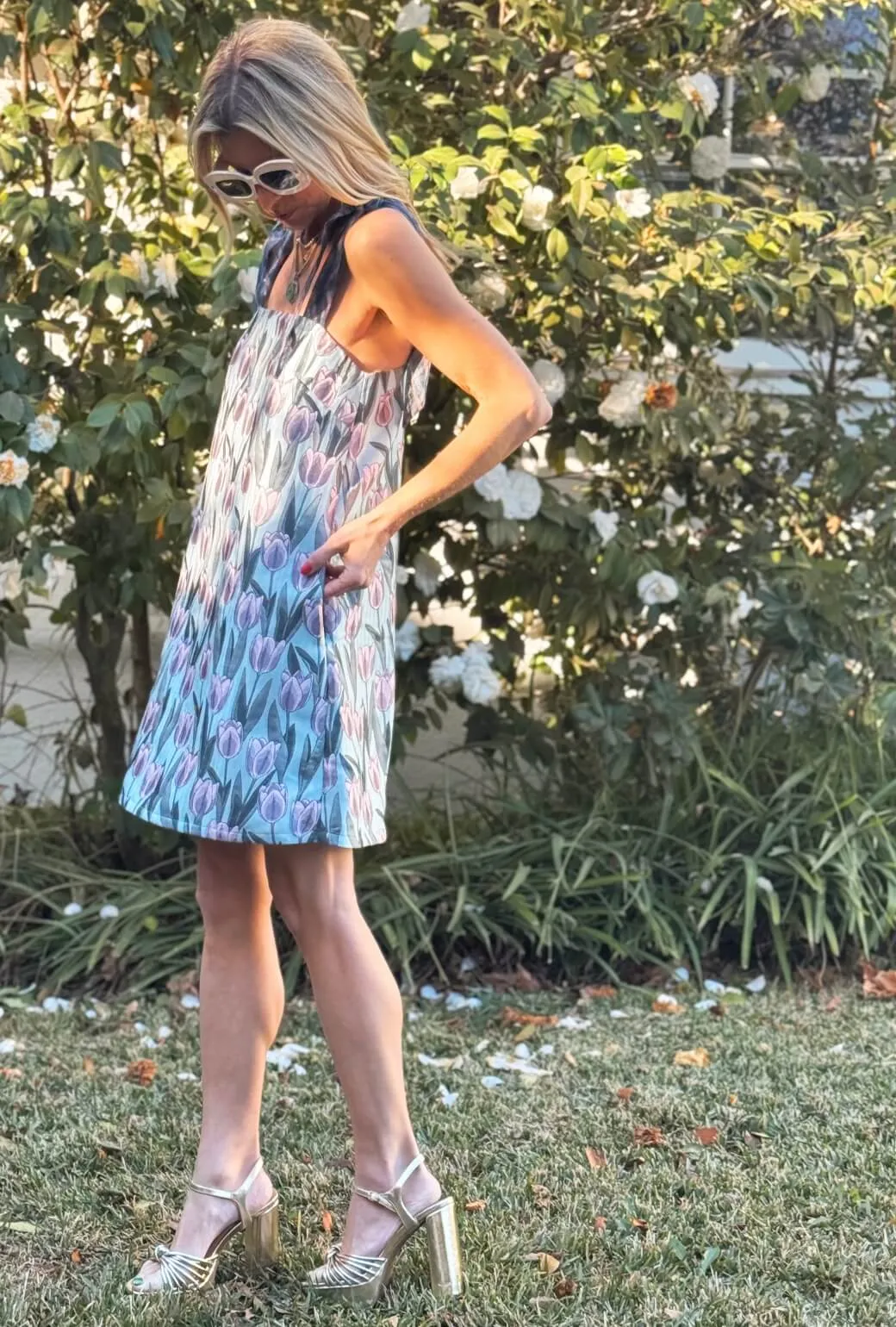 Pillar Dress MINI - Tulip Jacquard party chic