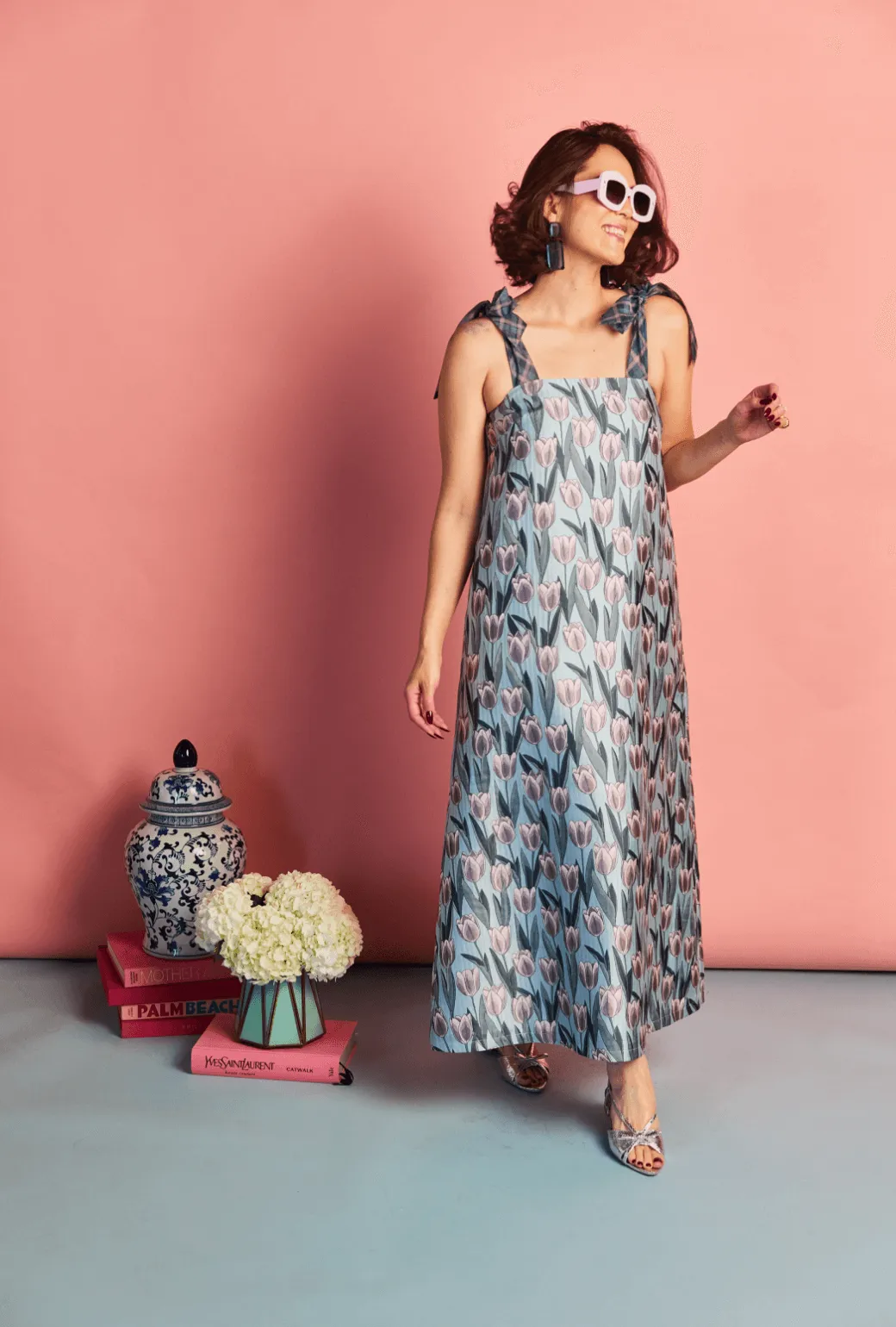 Pillar Gown - Tulip Jacquard effortless glam
