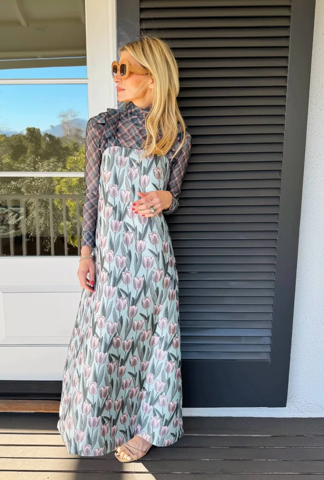 Pillar Gown - Tulip Jacquard cozy vibe