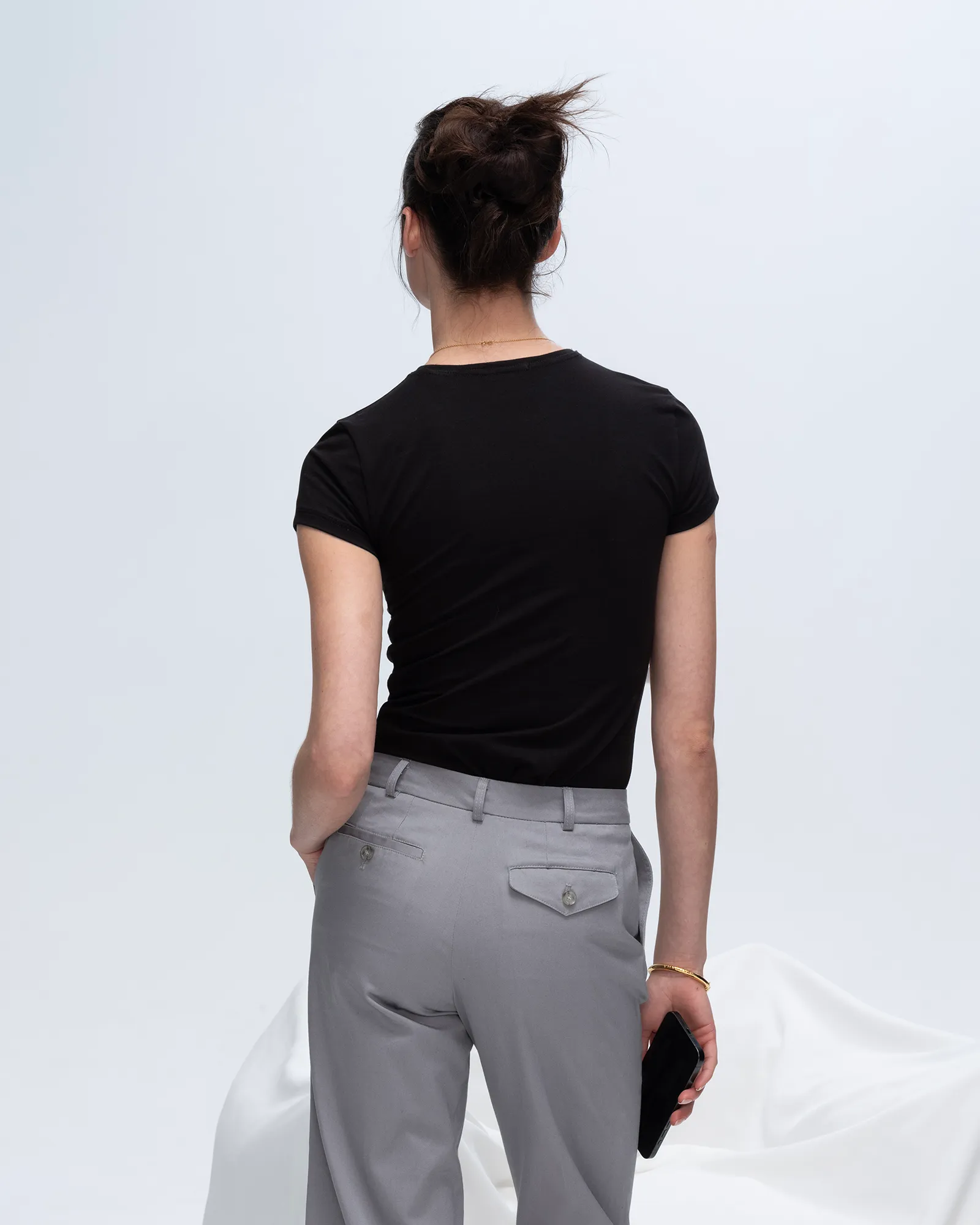 Pima Cotton Baby Tee - Black smooth stretch