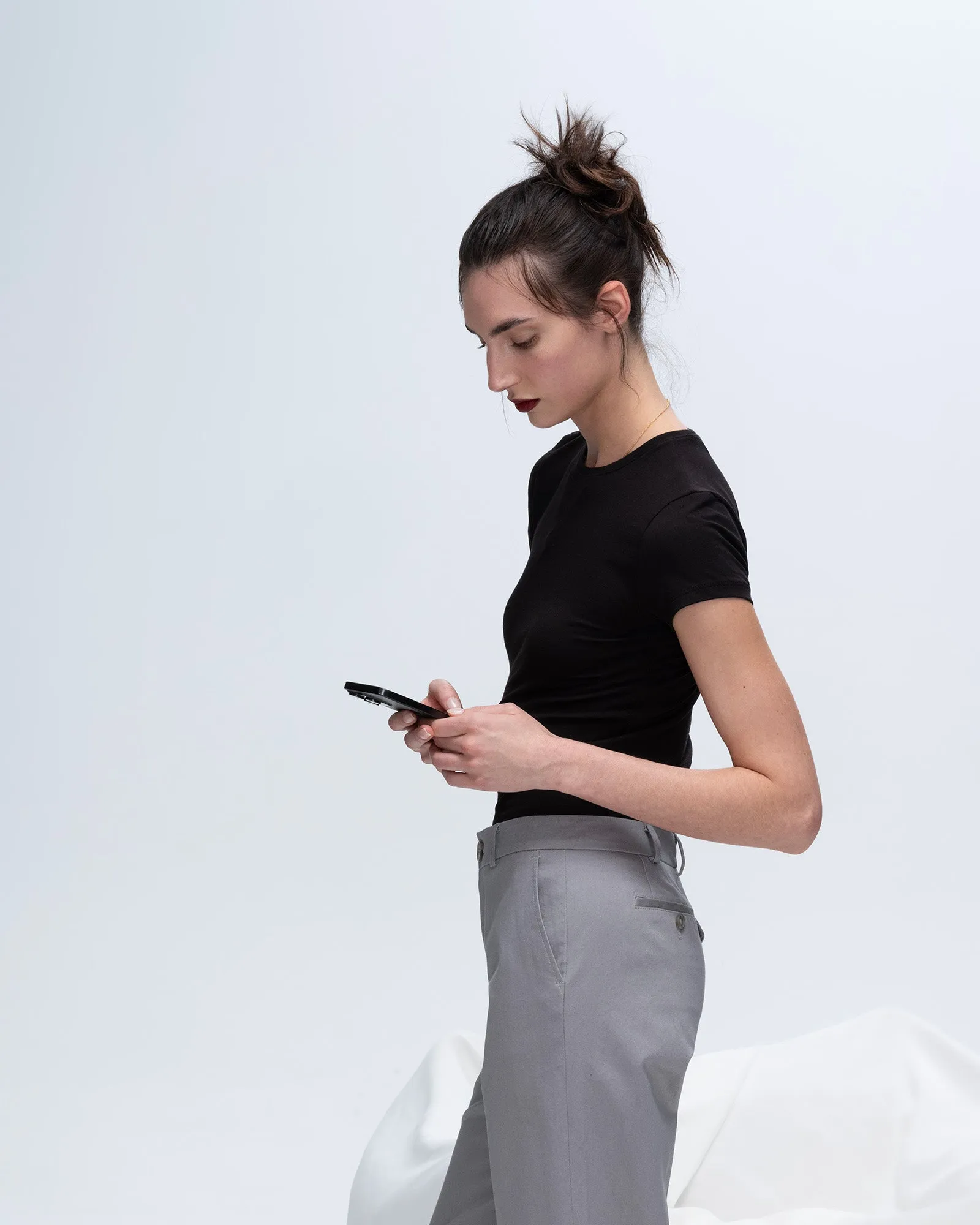Pima Cotton Baby Tee - Black step easy