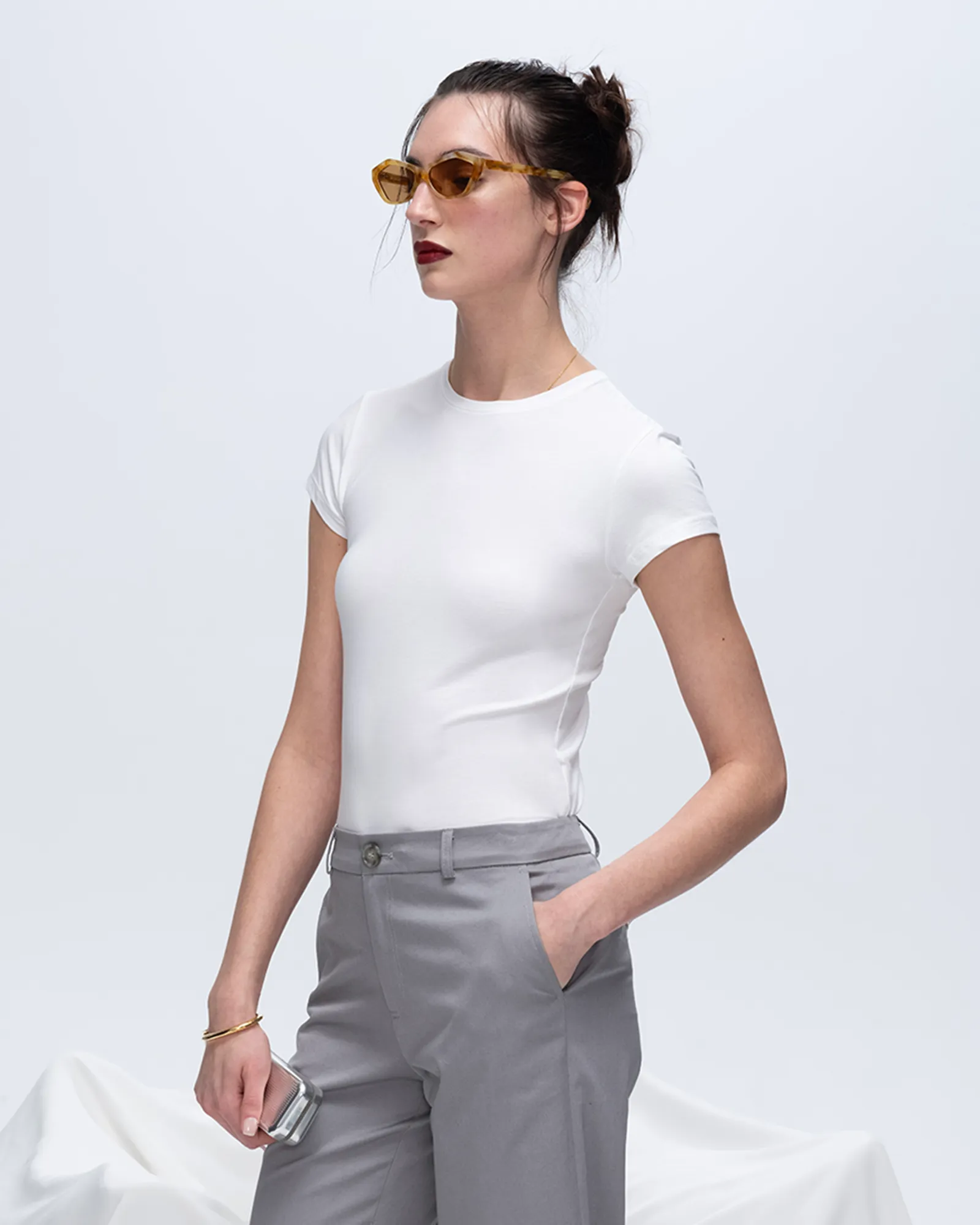 Pima Cotton Baby Tee - White graphic trend