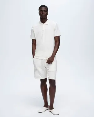 Pique Short Sleeve Polo with Tipping - Chalk-White minimal taste