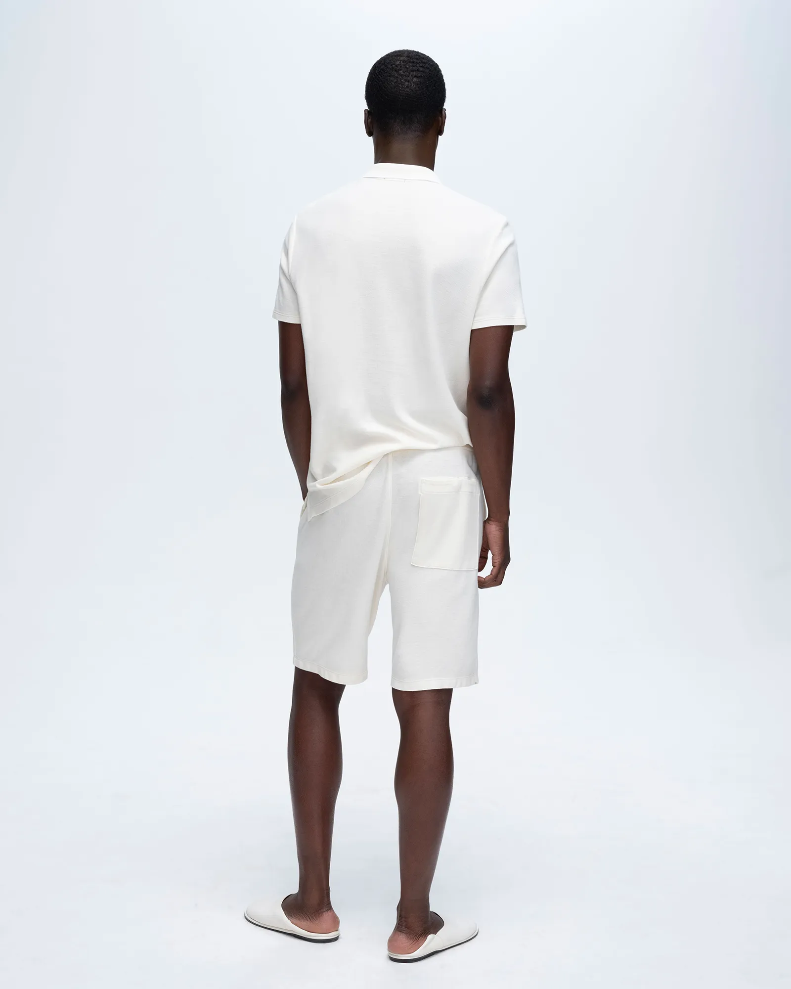 Pique Short Sleeve Polo with Tipping - Chalk-White office look