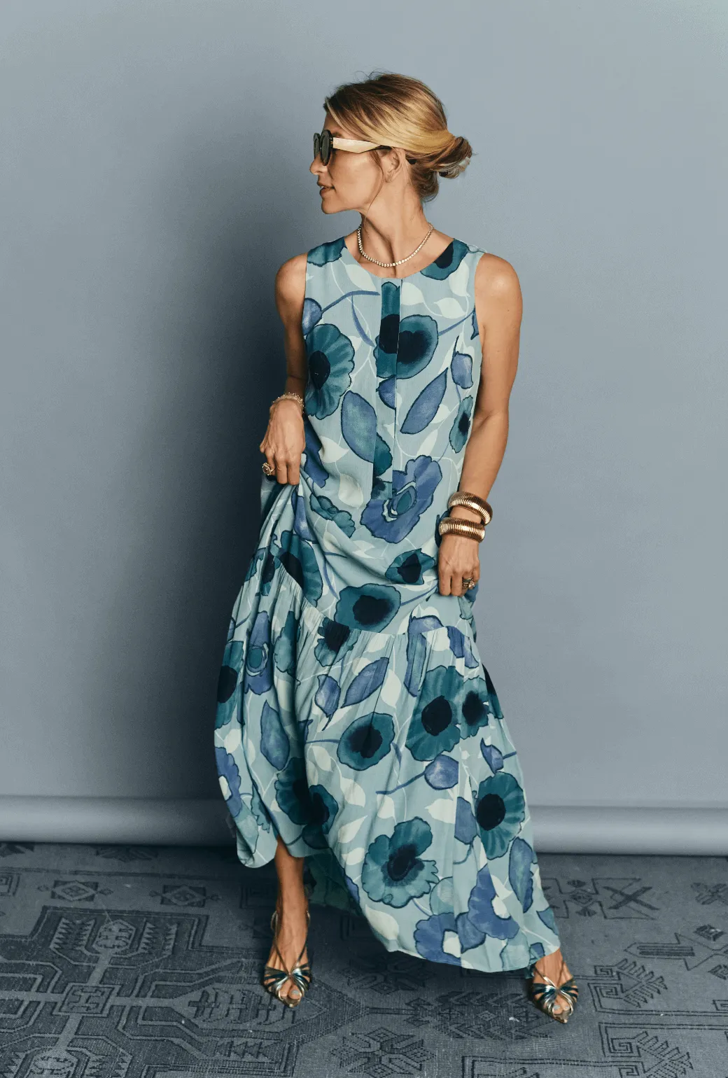 Placket Front Gown - Aquamarine summer outfit
