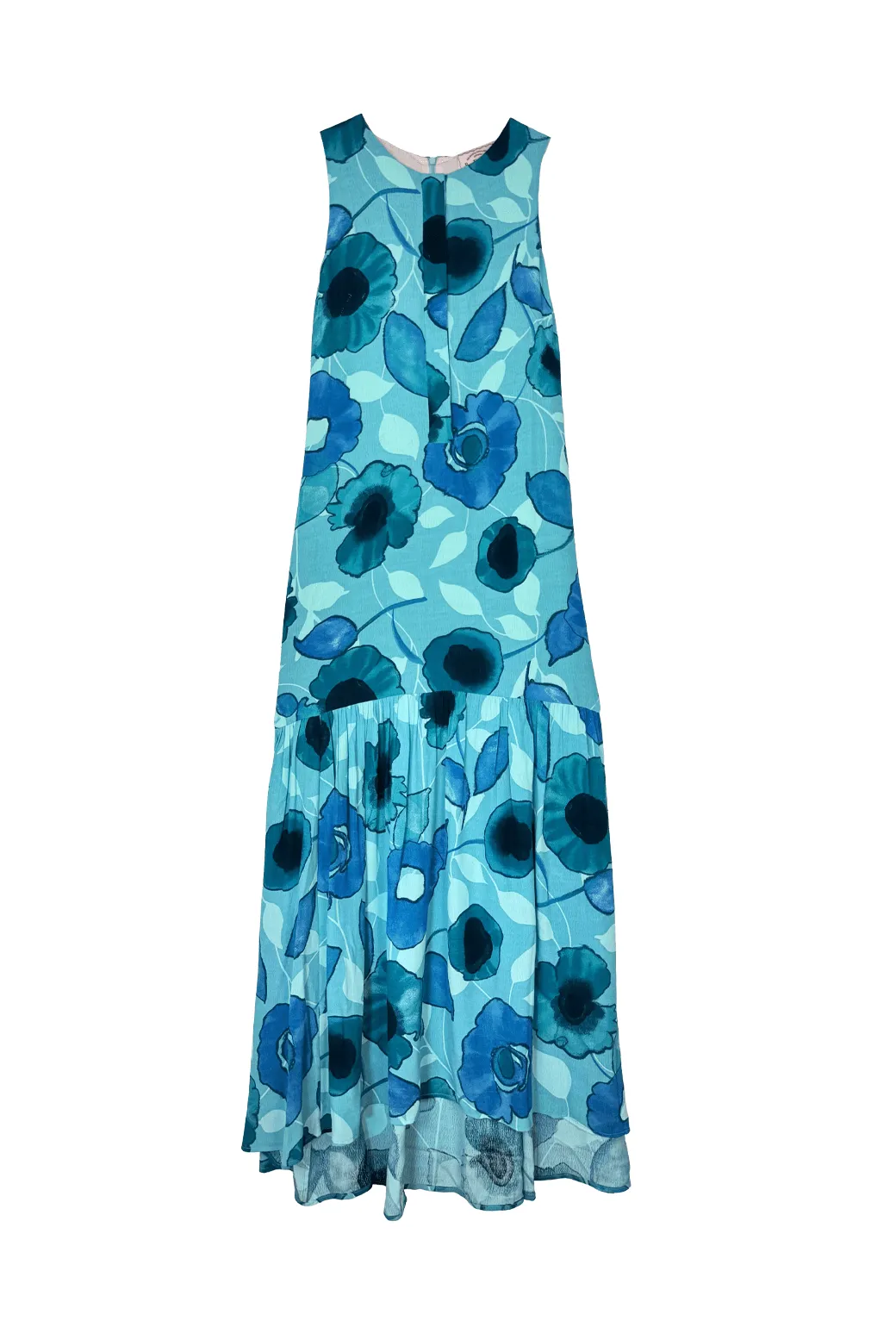 Placket Front Gown - Aquamarine mood lift