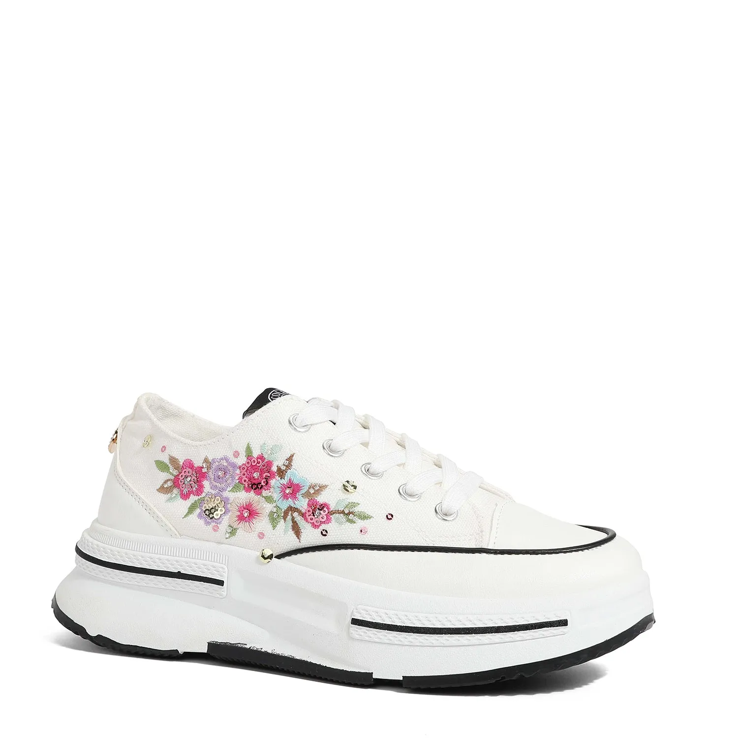 PLATFORM LACE-UP SNEAKERS light design
