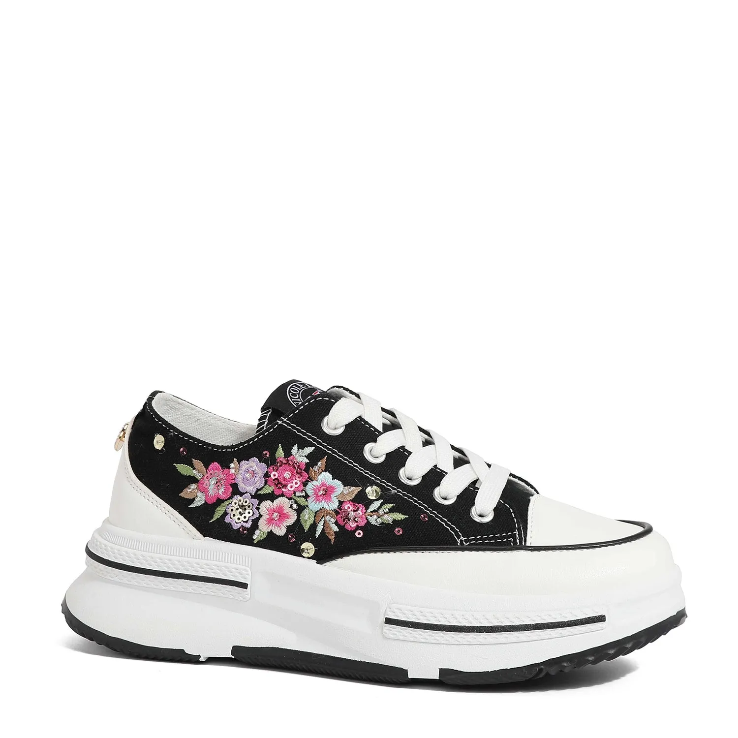 PLATFORM LACE-UP SNEAKERS easy clean