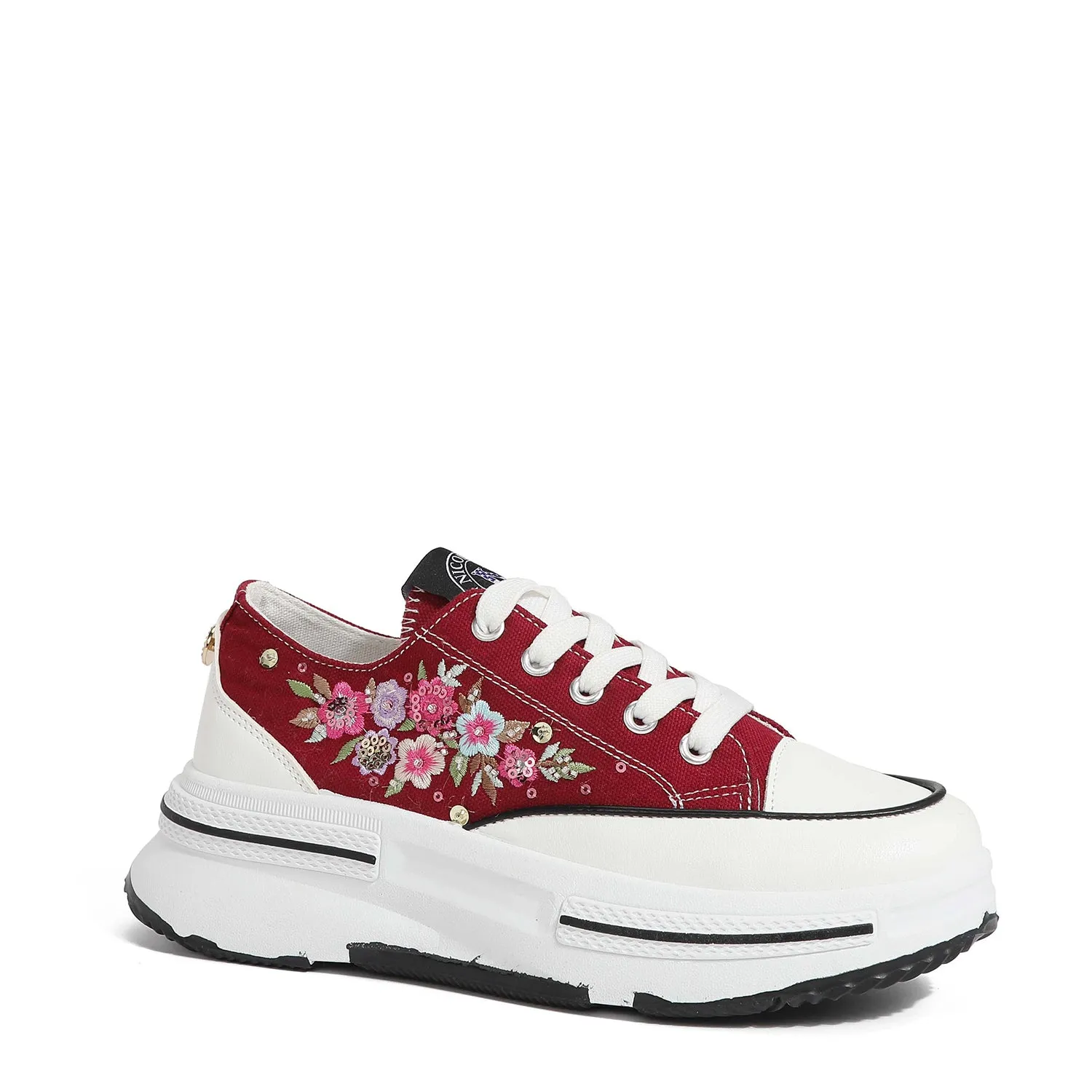 PLATFORM LACE-UP SNEAKERS airy comfort