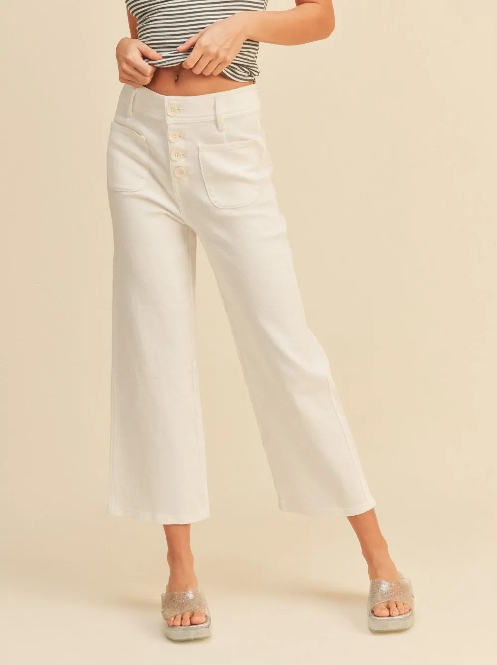 Pocket Trouser White functional design