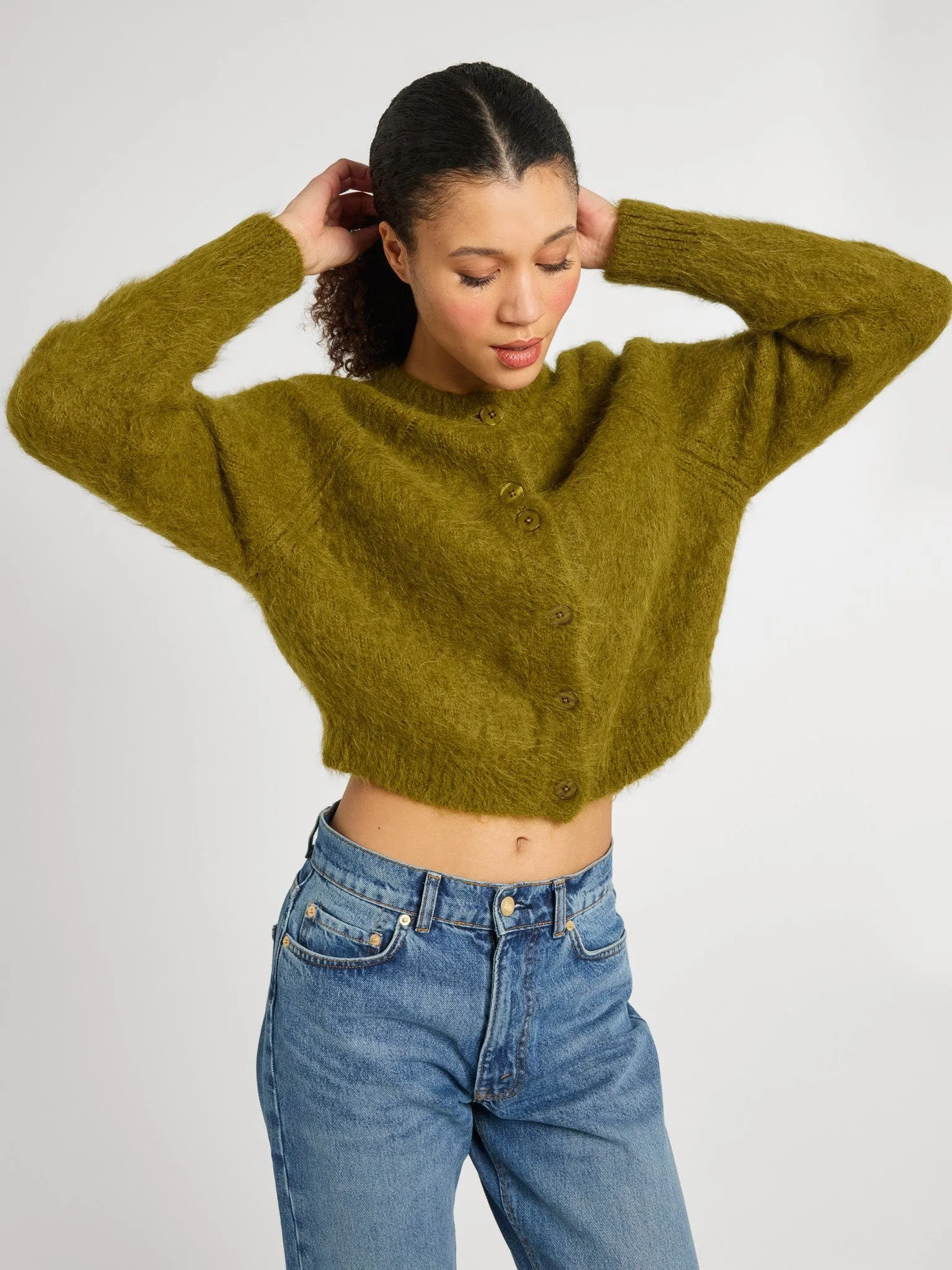 Priscilla Cardigan in Moss Chic Look