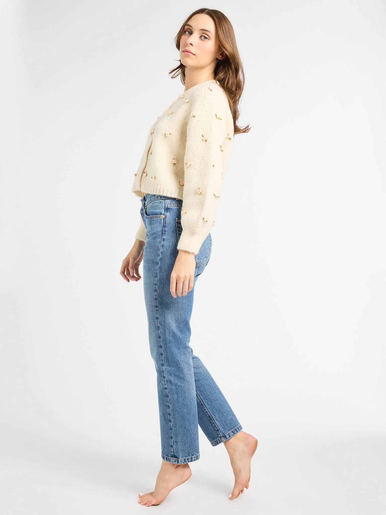 Priscilla Cardigan in Rosette Cloud Feel
