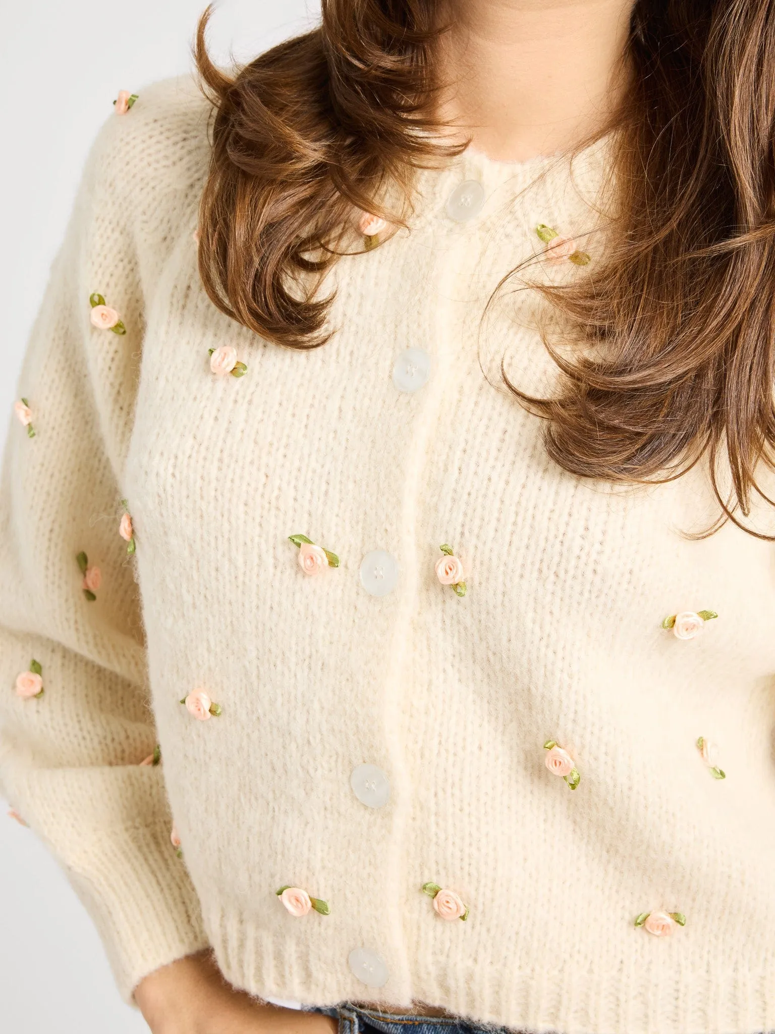 Priscilla Cardigan in Rosette Fall Vibes