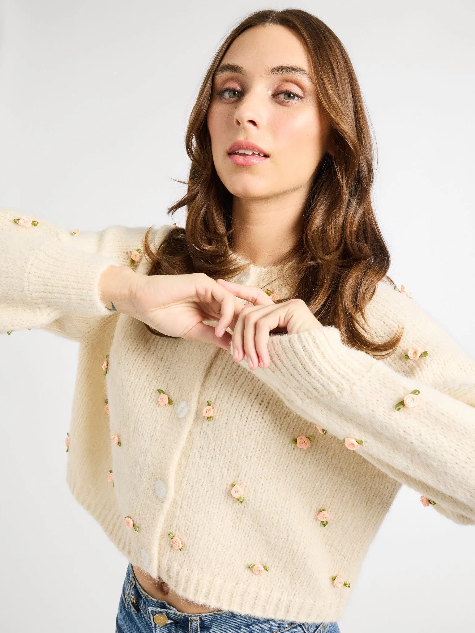 Priscilla Cardigan in Rosette Soft Life
