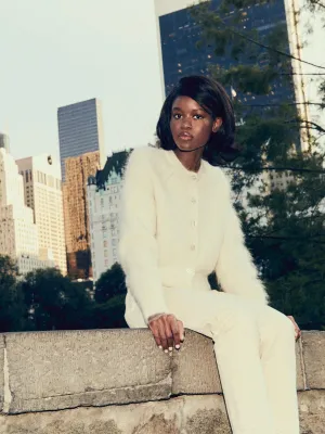 Priscilla Cardigan in White Walk Easy