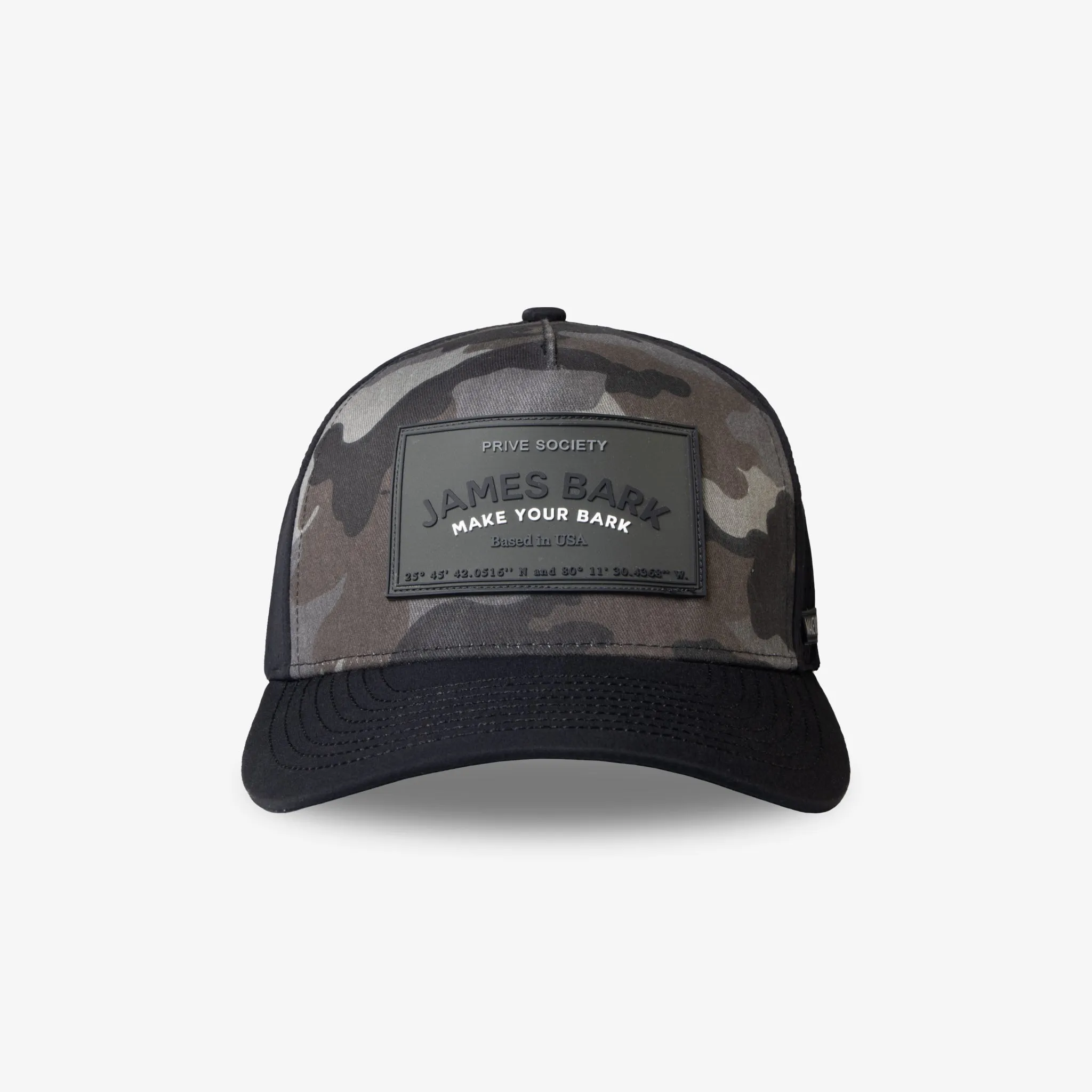 Priv Society Recycled Cap in Black Camo skyline mode