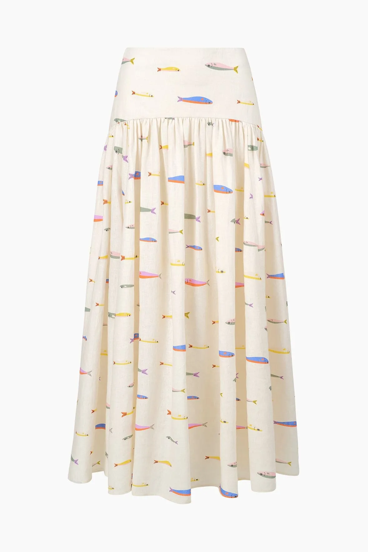 PROCIDA LINEN SKIRT | POP SARDINES IVORY trend element