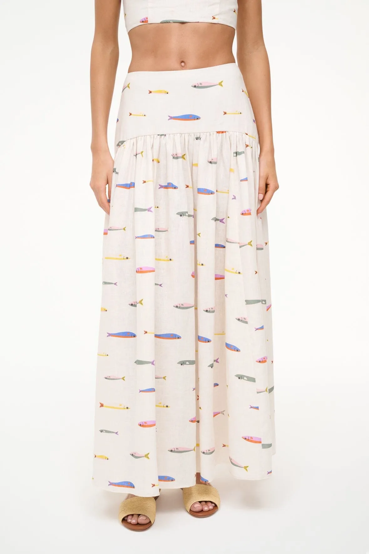 PROCIDA LINEN SKIRT | POP SARDINES IVORY light carry