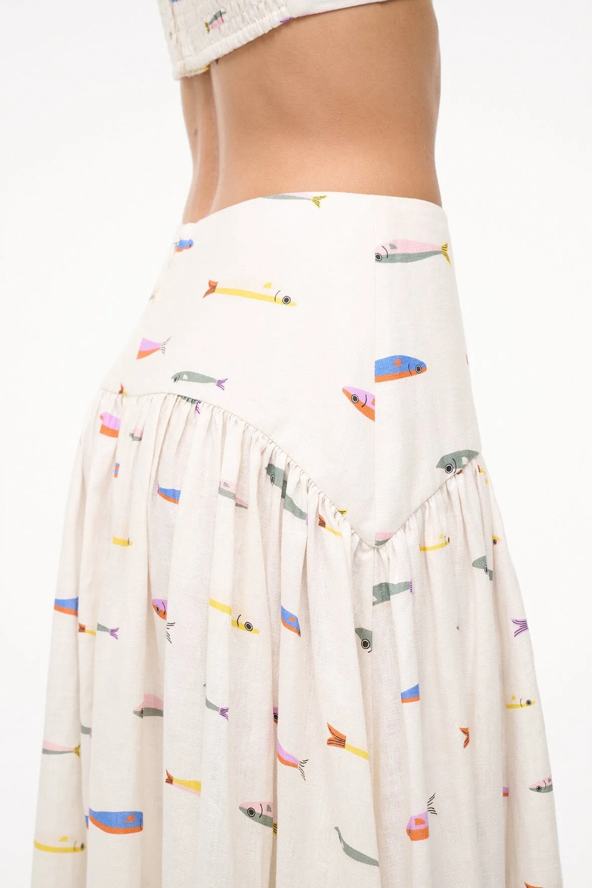 PROCIDA LINEN SKIRT | POP SARDINES IVORY family style