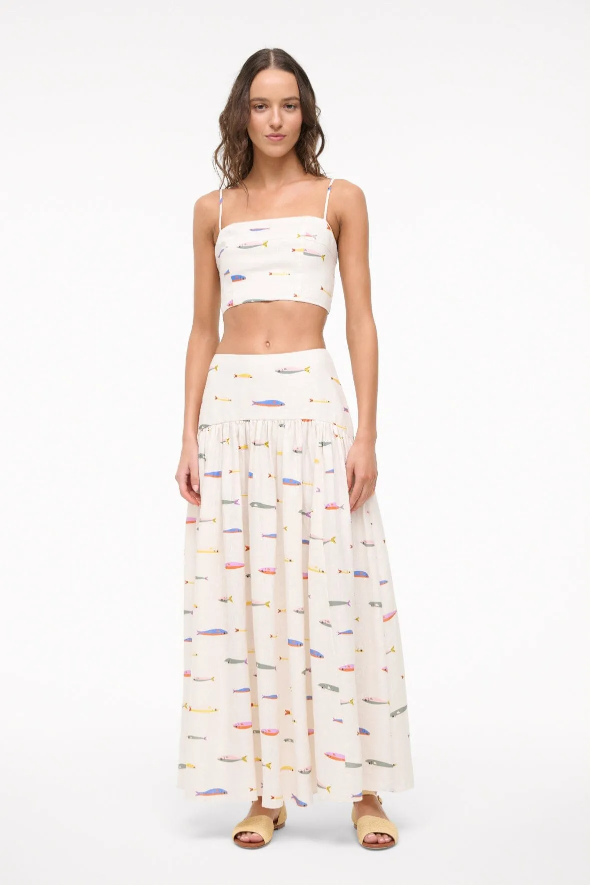 PROCIDA LINEN SKIRT | POP SARDINES IVORY cozy feel